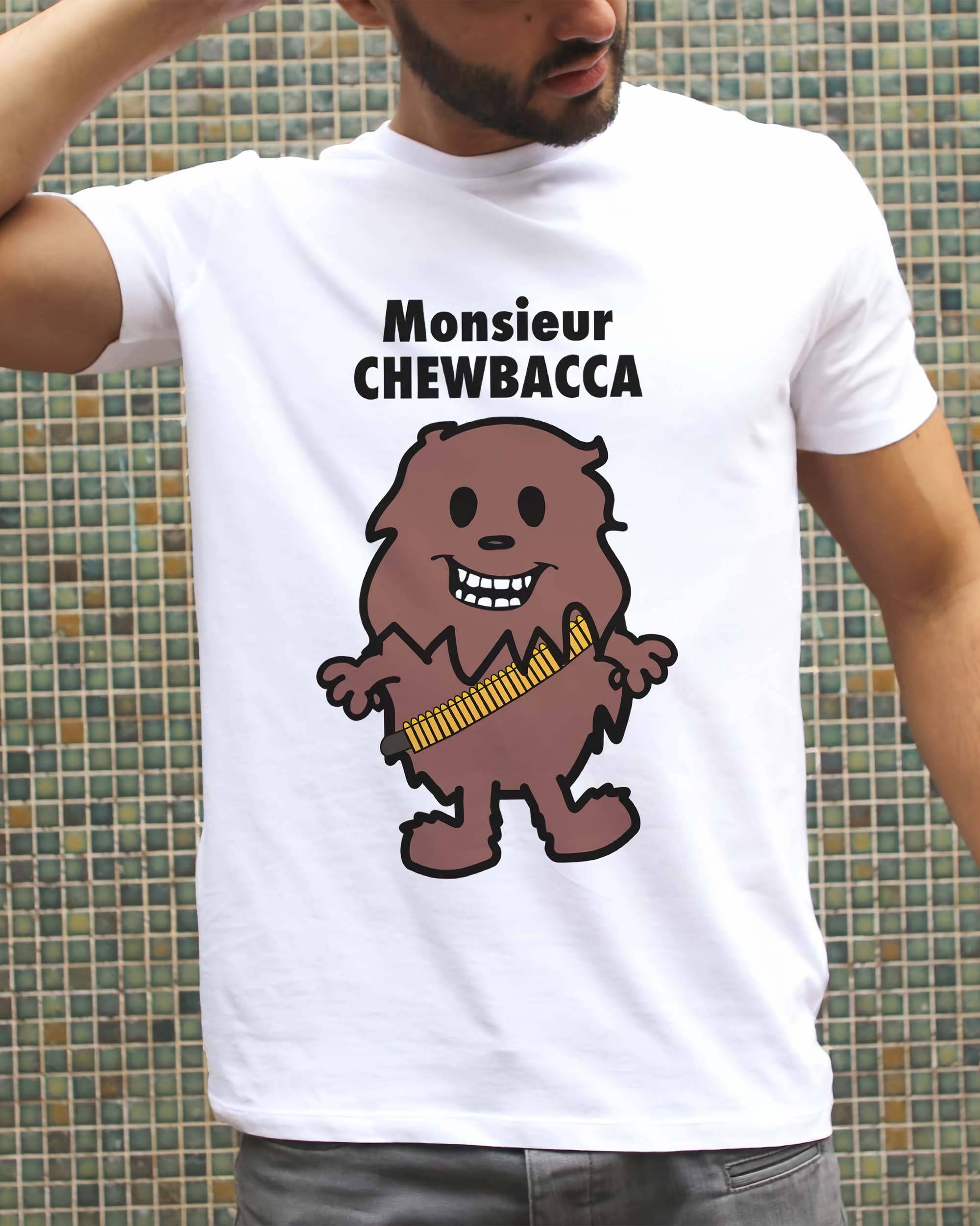 T-shirt Monsieur Chewbacca de couleur Blanc