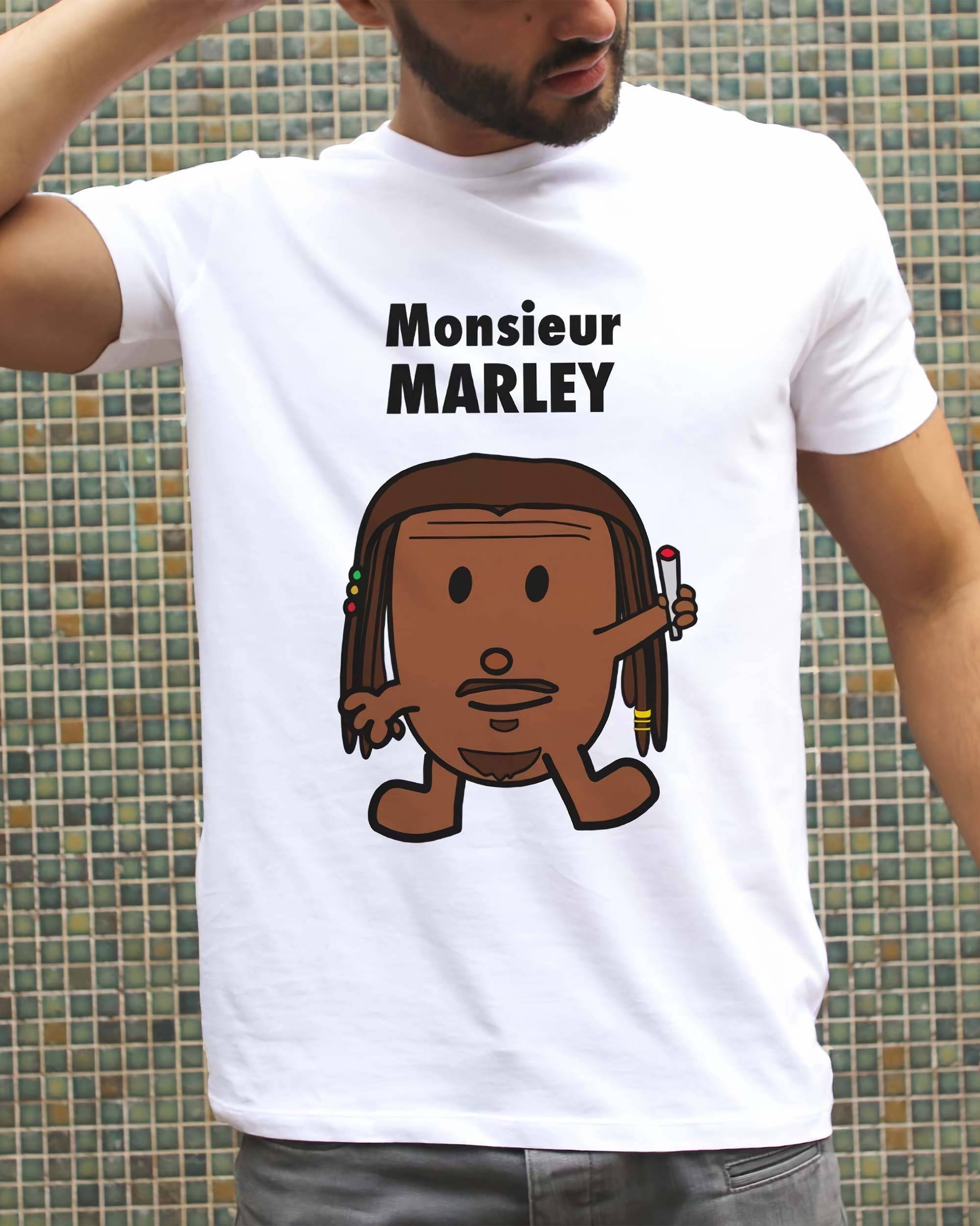T-shirt Monsieur Marley de couleur Blanc