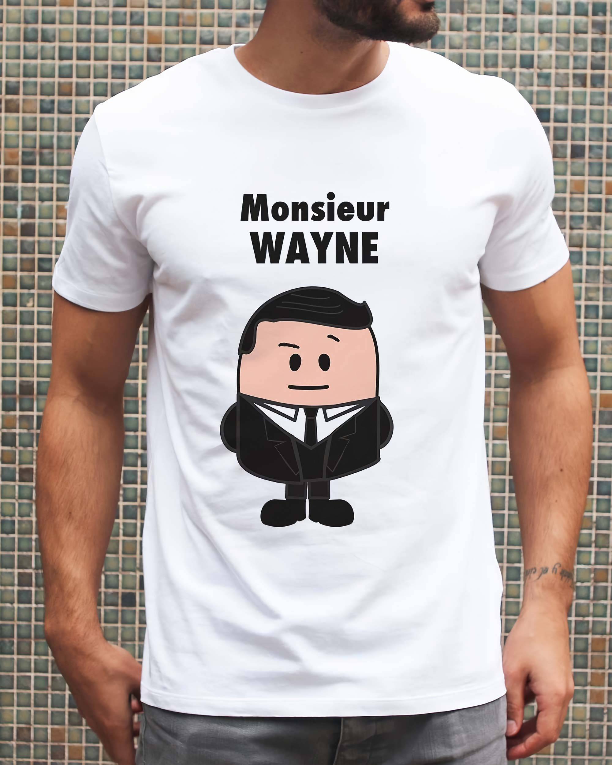 T-shirt Monsieur Wayne de couleur Blanc