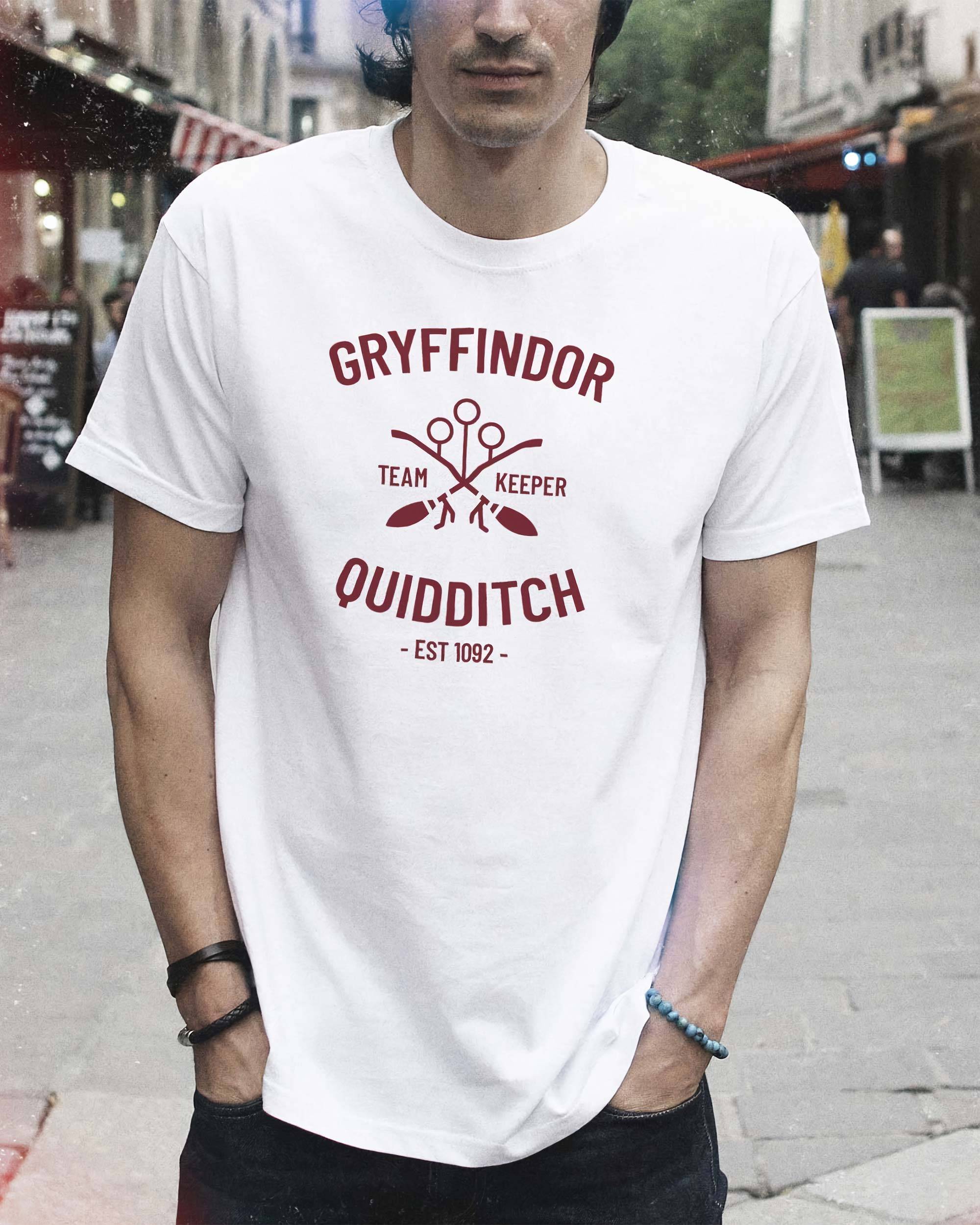 T-shirt Gryffondor Team Keeper de couleur Blanc