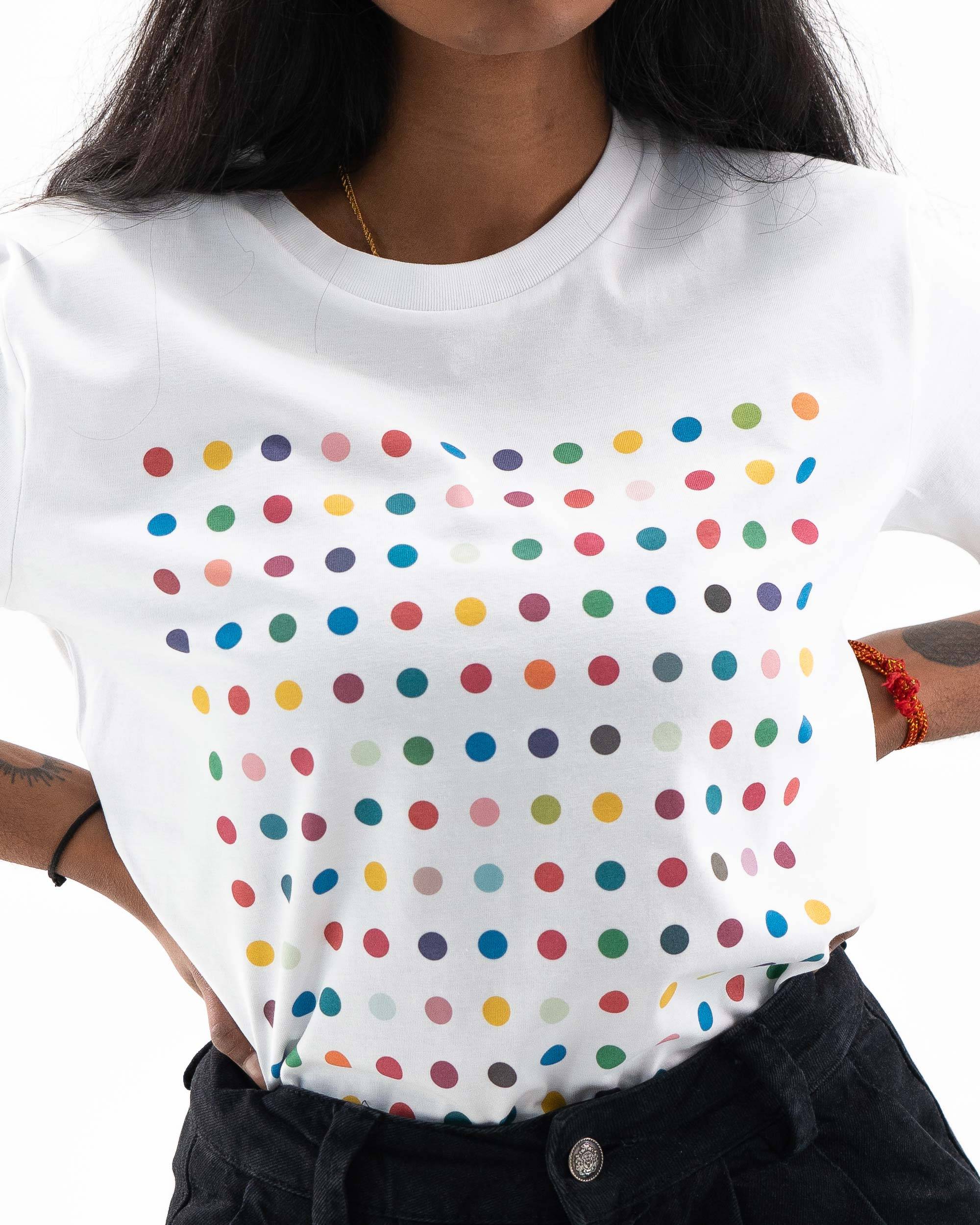 T-shirt Dots Paint de couleur Blanc