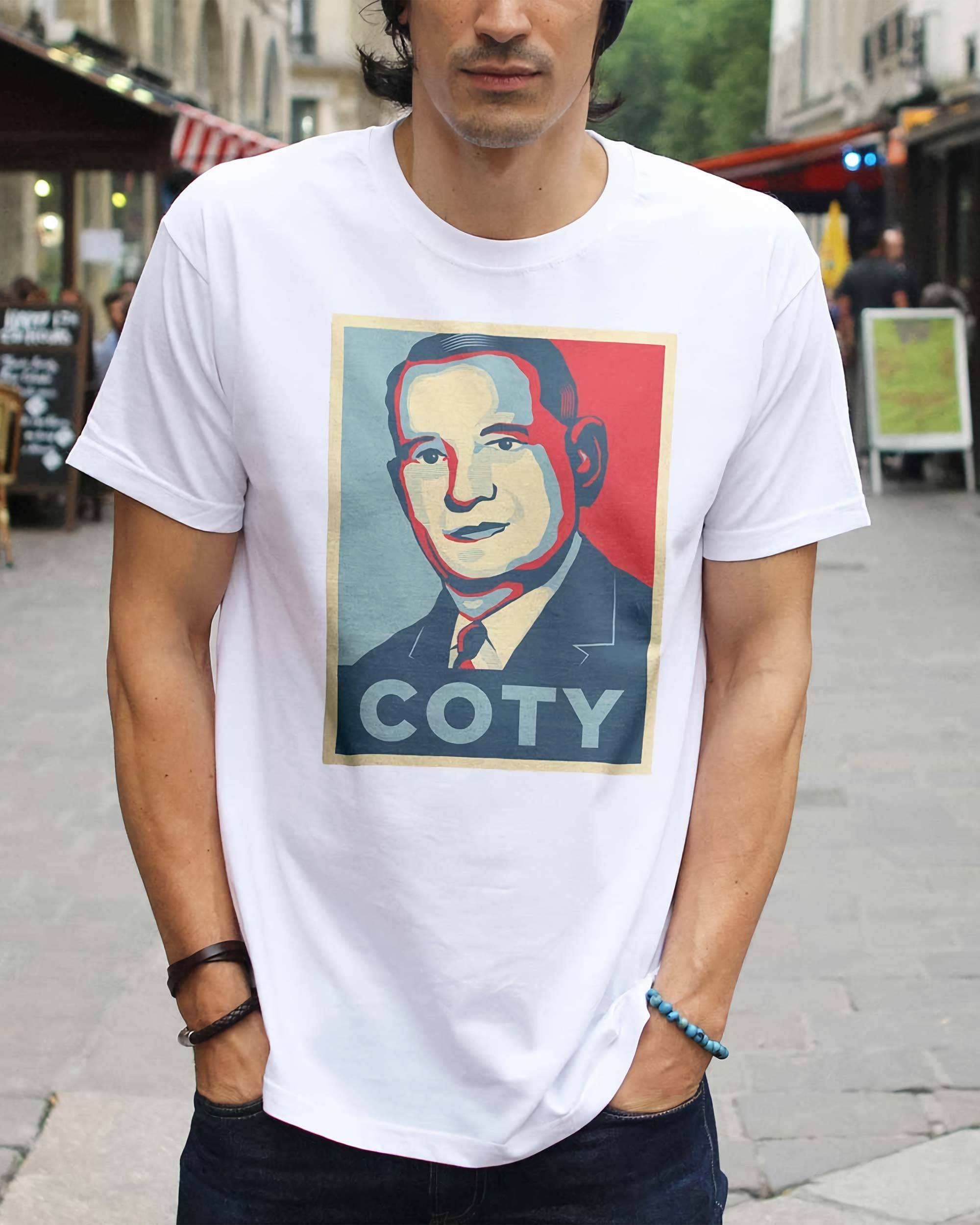 T-shirt Président Coty de couleur Blanc