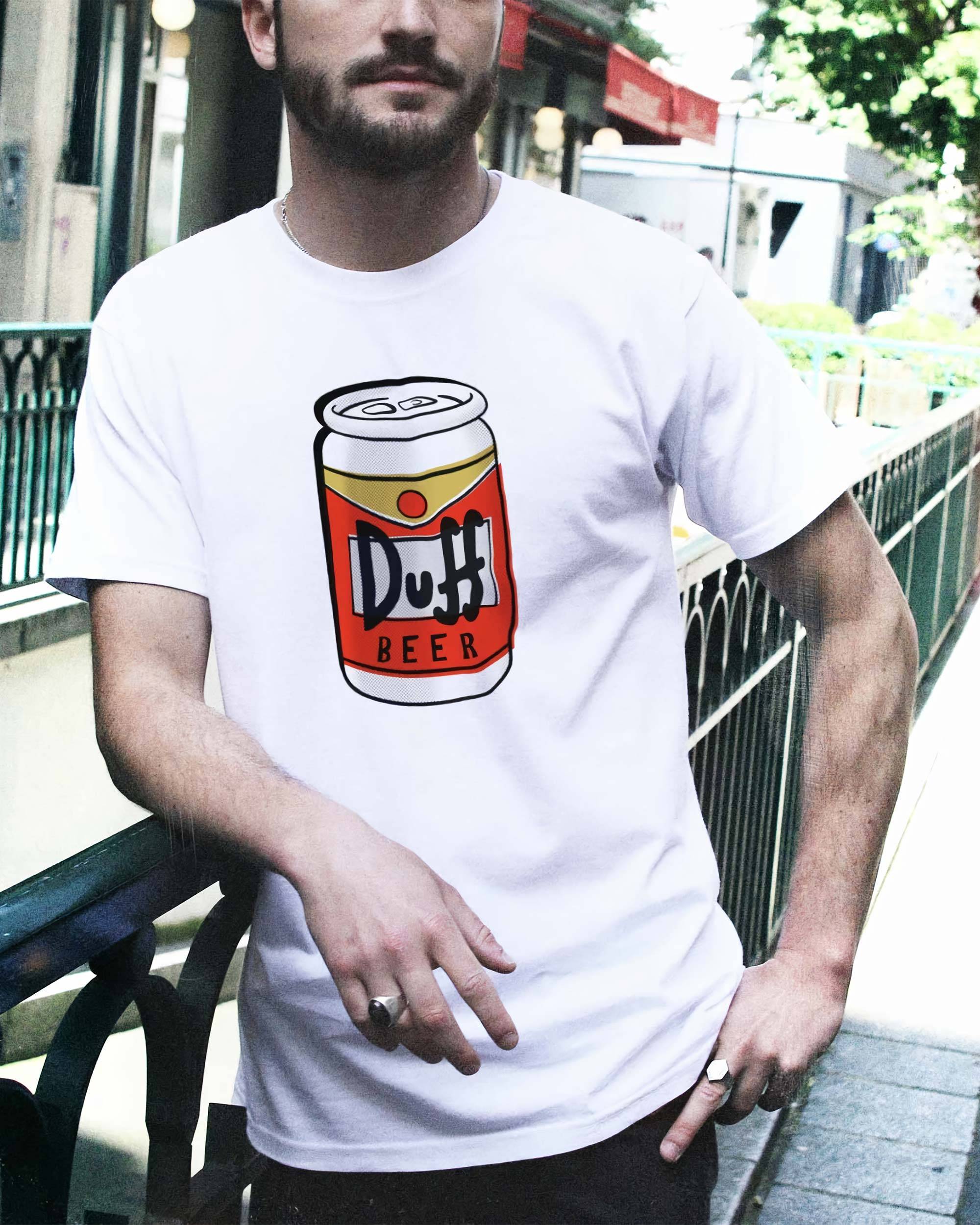 T-shirt Duff Beer de couleur Blanc