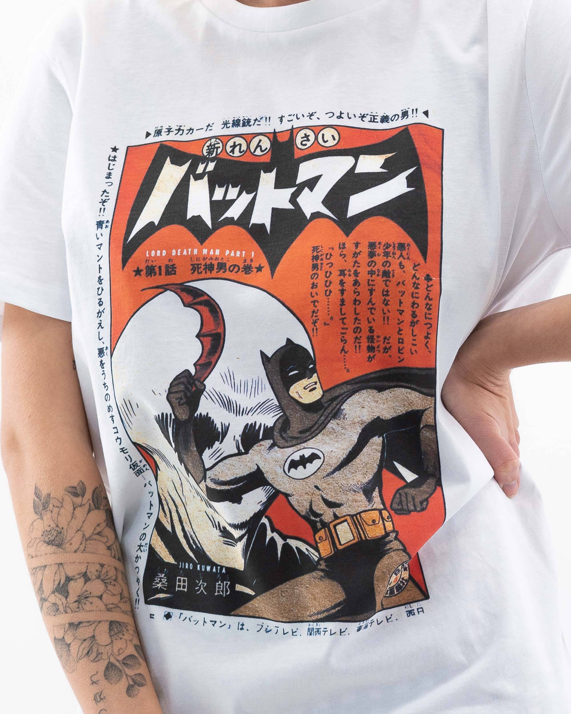 T-shirt Bat Manga de couleur Blanc