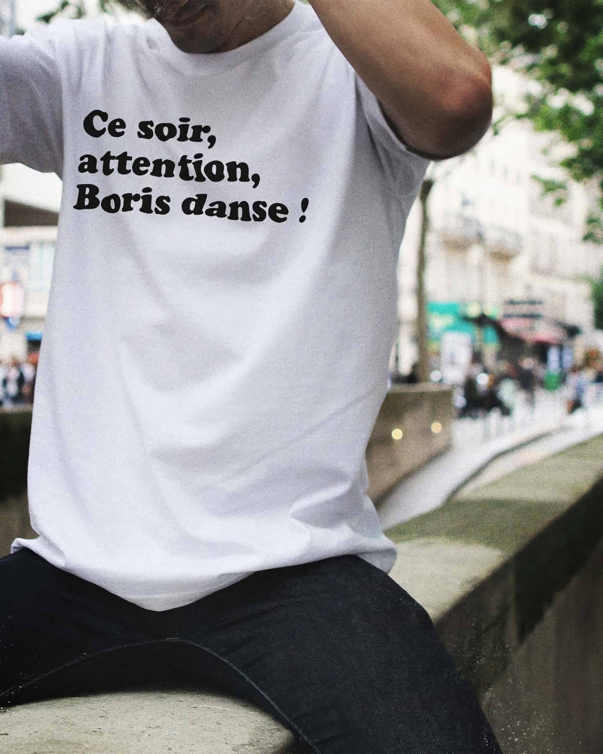 T-shirt Boris Danse de couleur Blanc