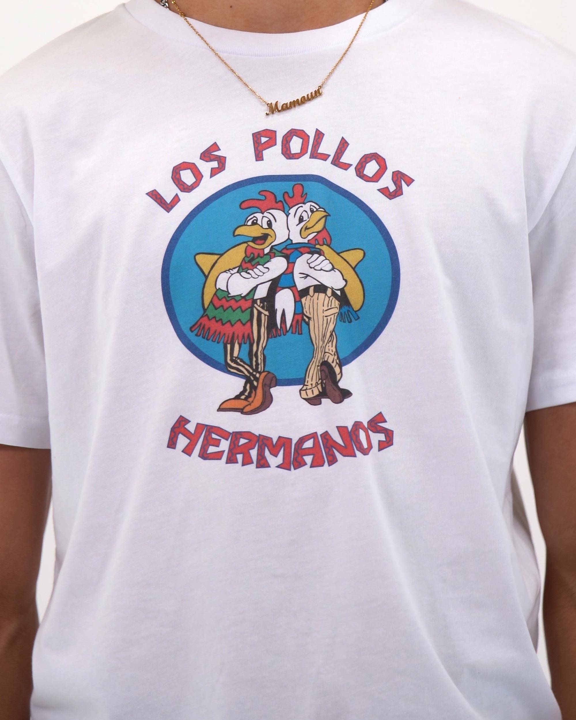 T-shirt Los Pollos Hermanos de couleur Blanc