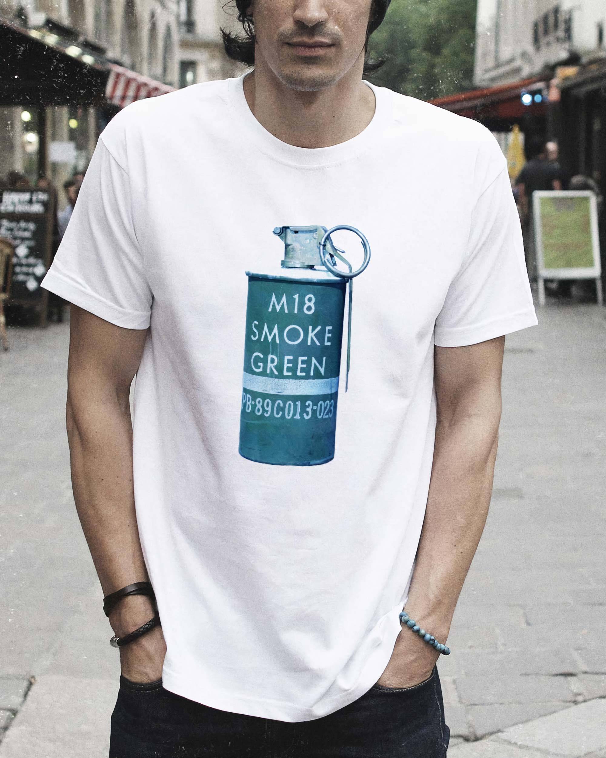 T-shirt M18 Smoke Green de couleur Blanc