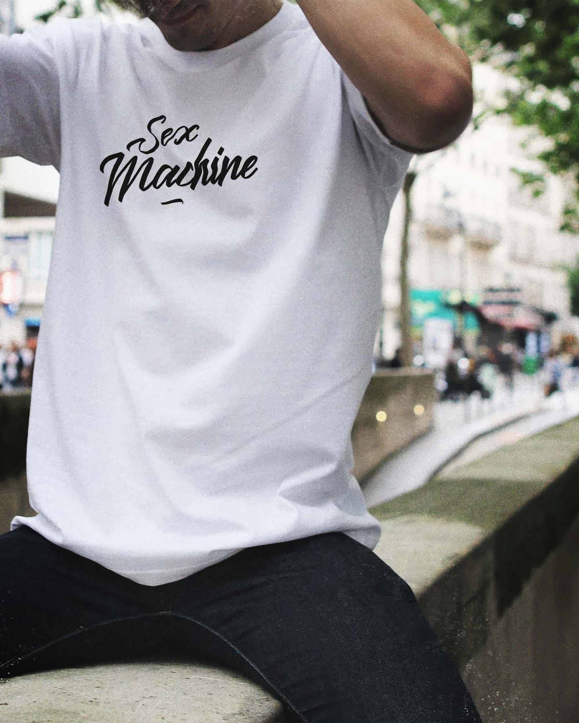 T-shirt Sex Machine de couleur Blanc