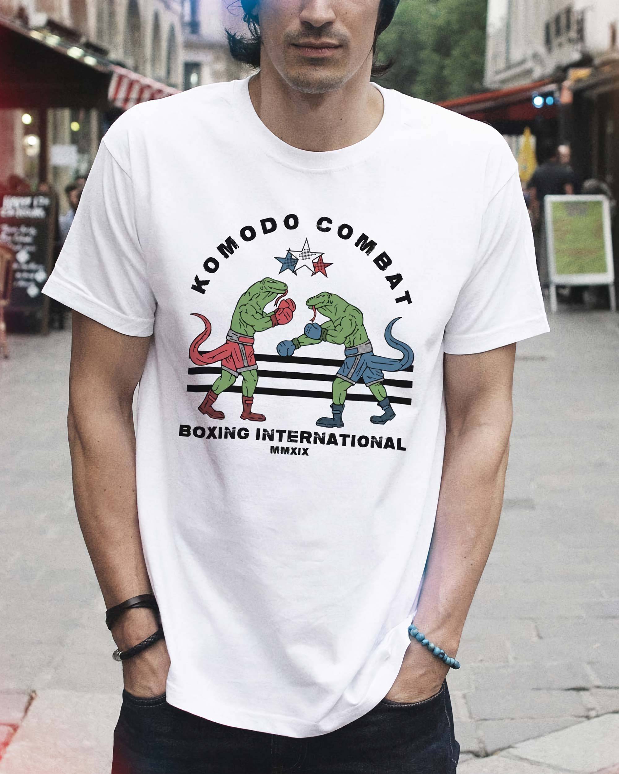 T-shirt Komodo Combat de couleur Blanc