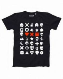 T-shirt Emoji l’amour n’est pas mort Grafitee