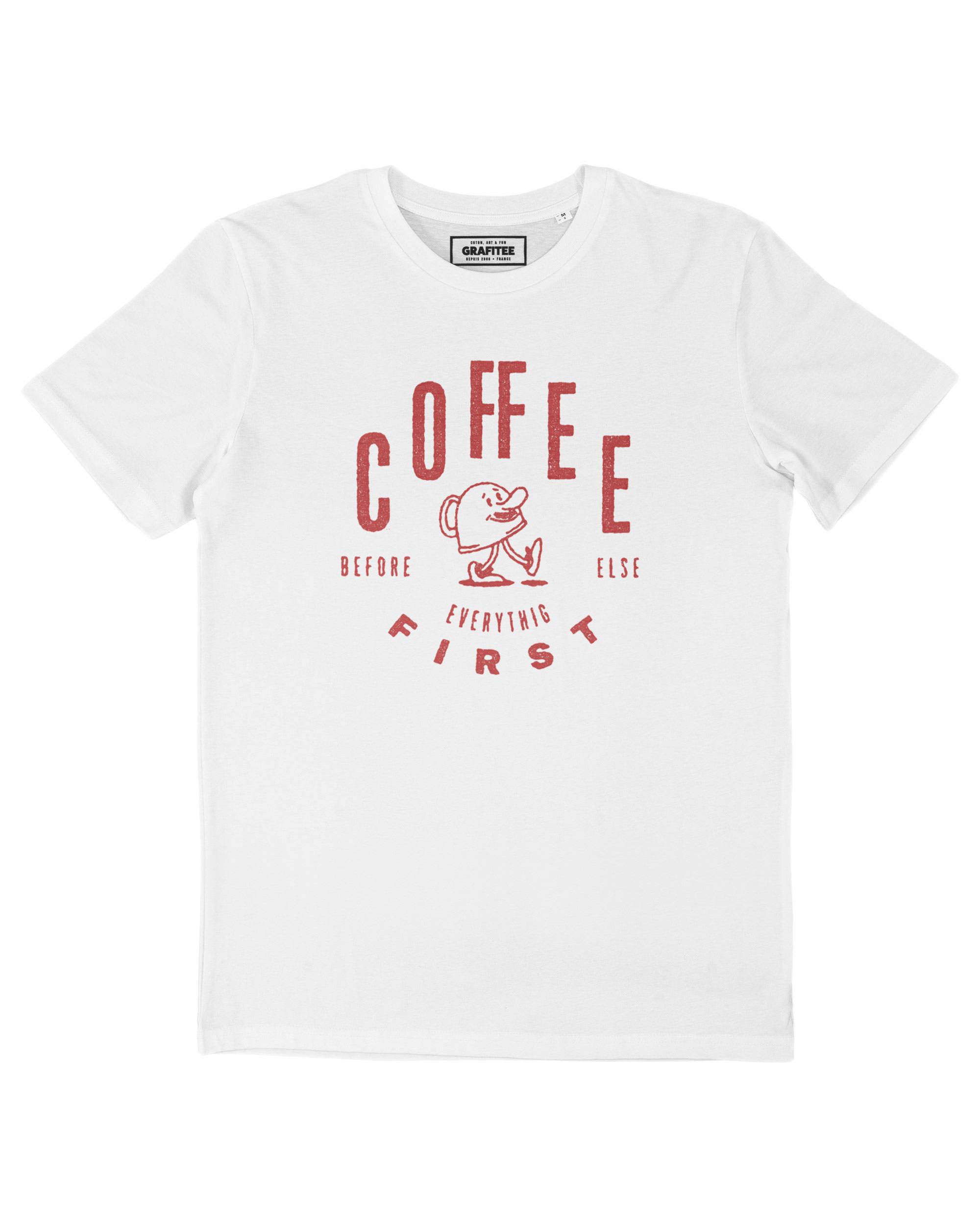 T-shirt First coffee Grafitee