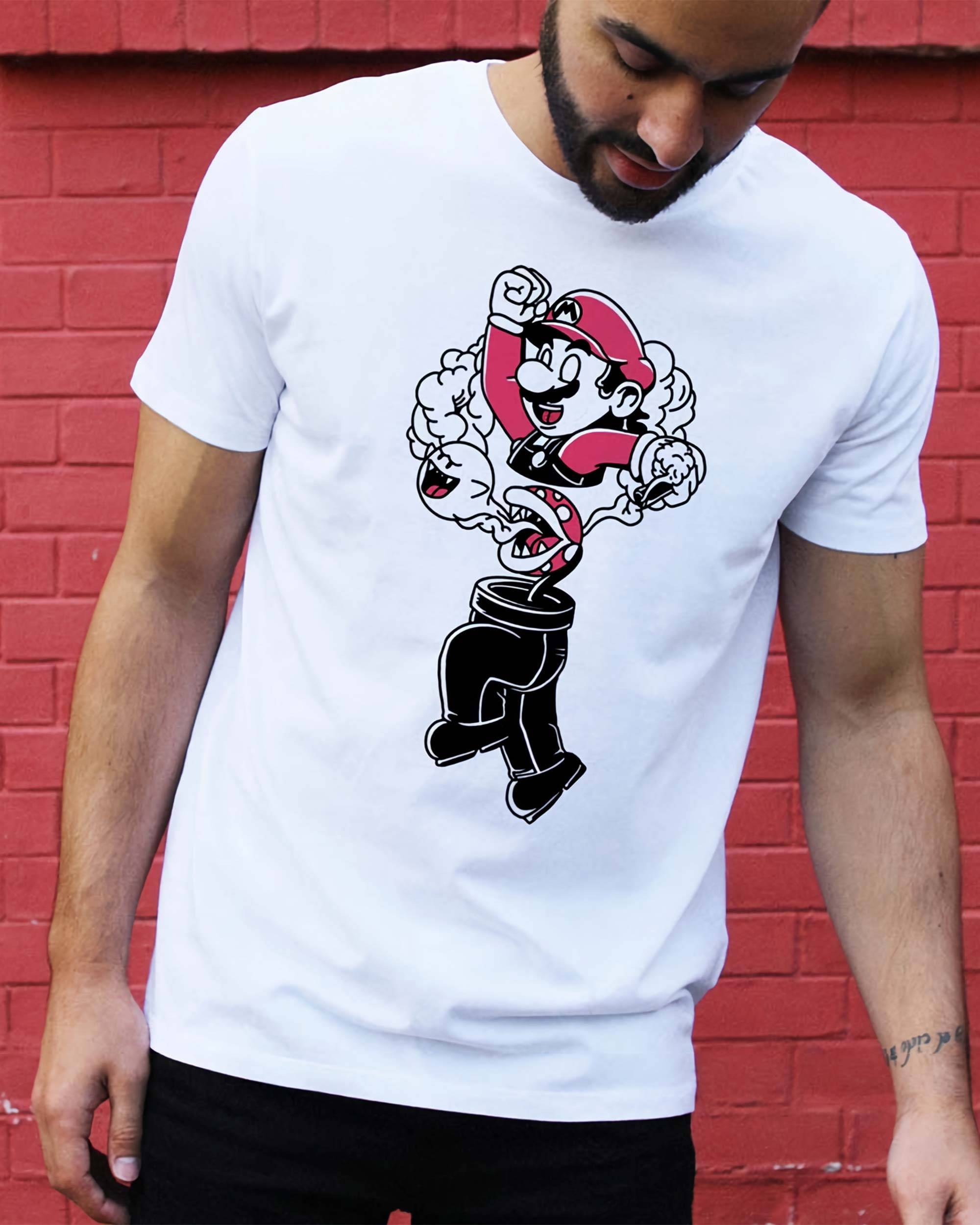 T-shirt Mario Vapote de couleur Blanc par Gogi