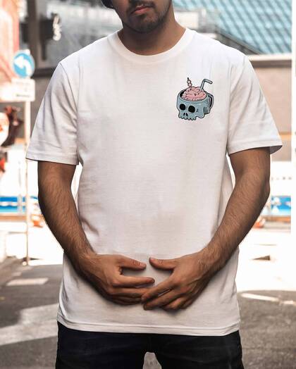 T-shirt Brain cup Grafitee