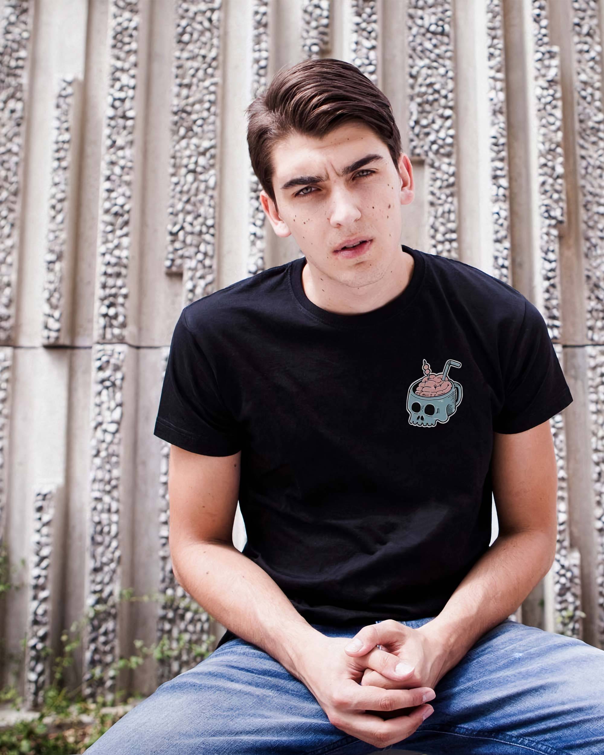 T-shirt Brain cup de couleur Blanc