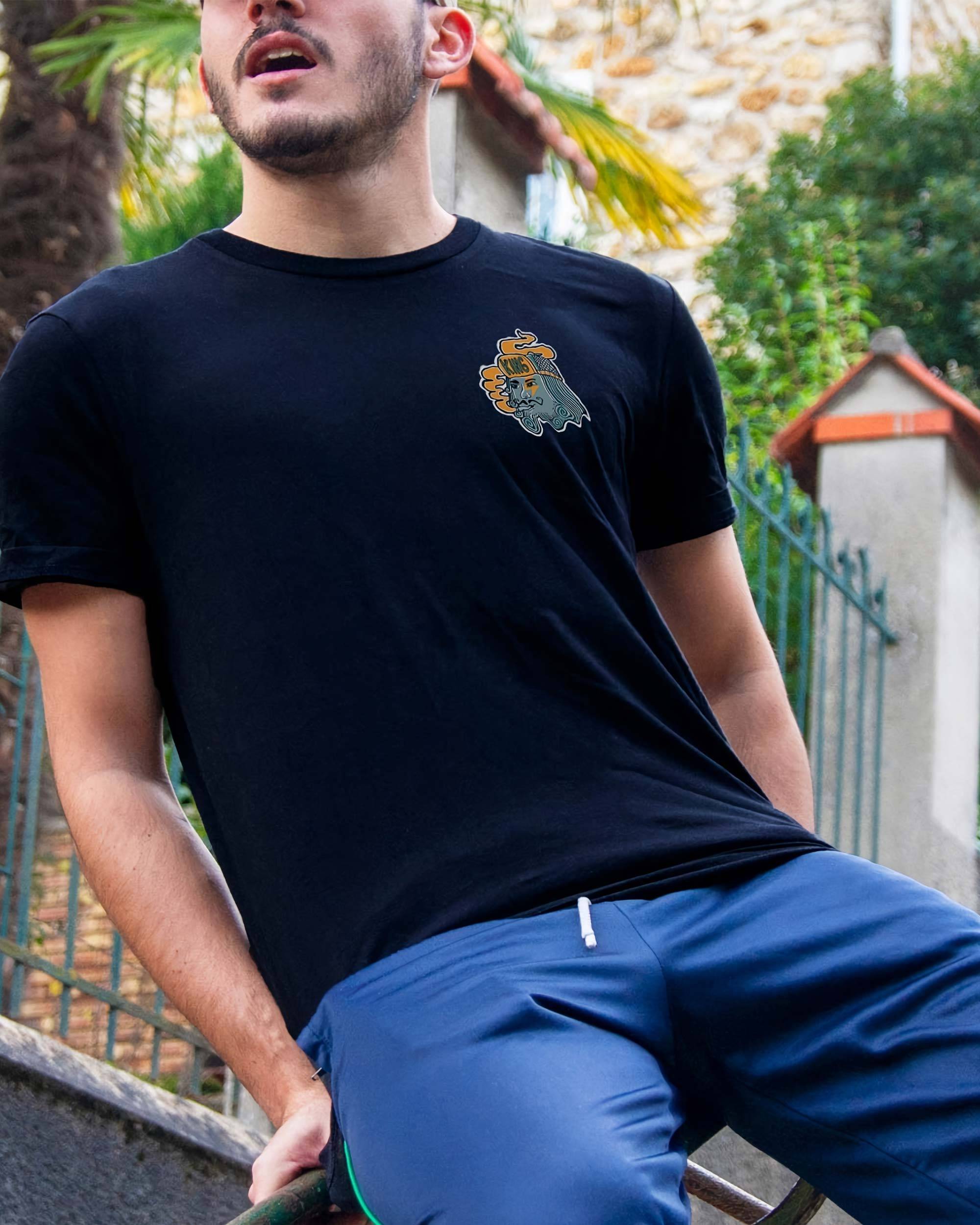 T-shirt Roi thug de couleur Blanc