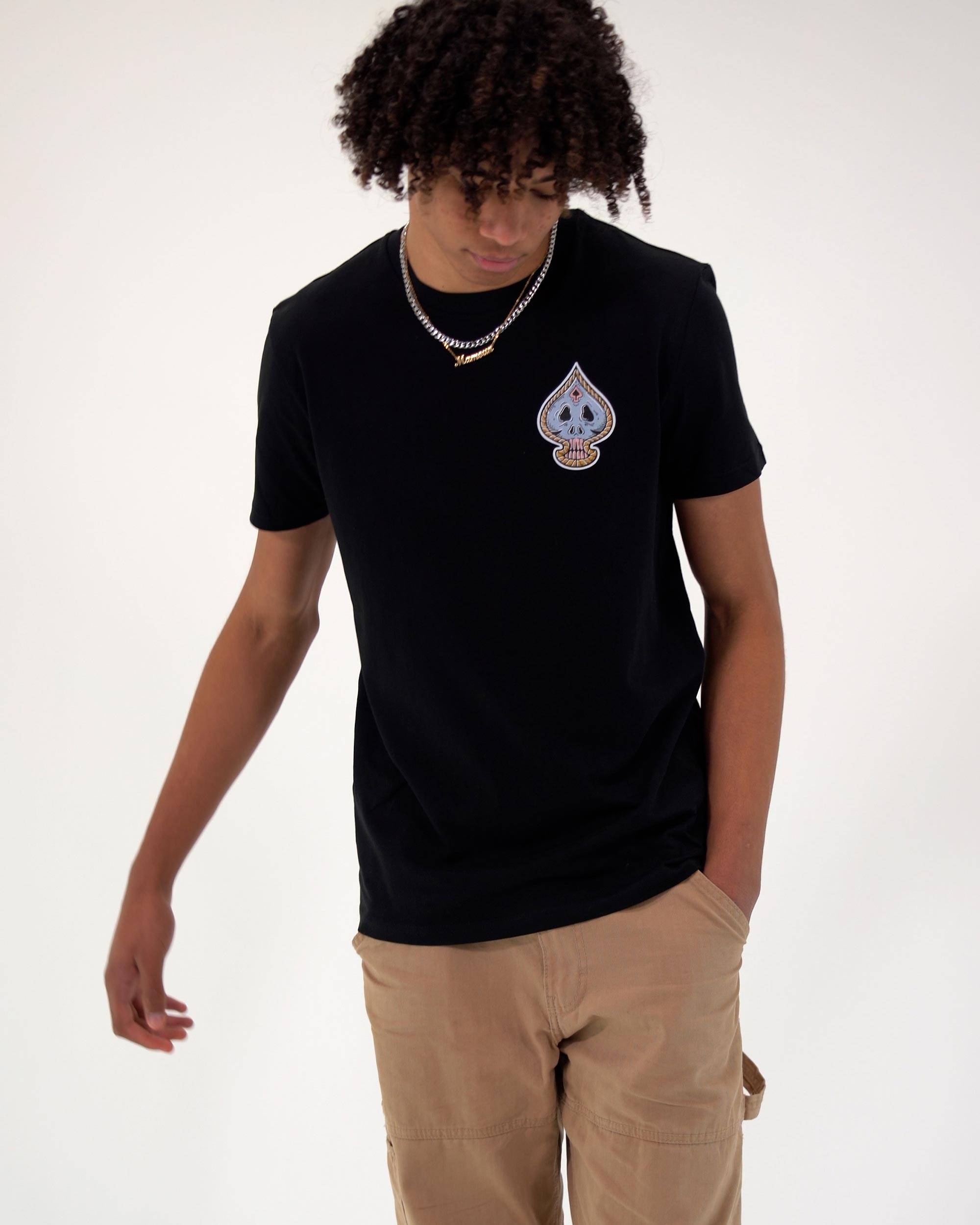 T-shirt As de la mort de couleur Blanc