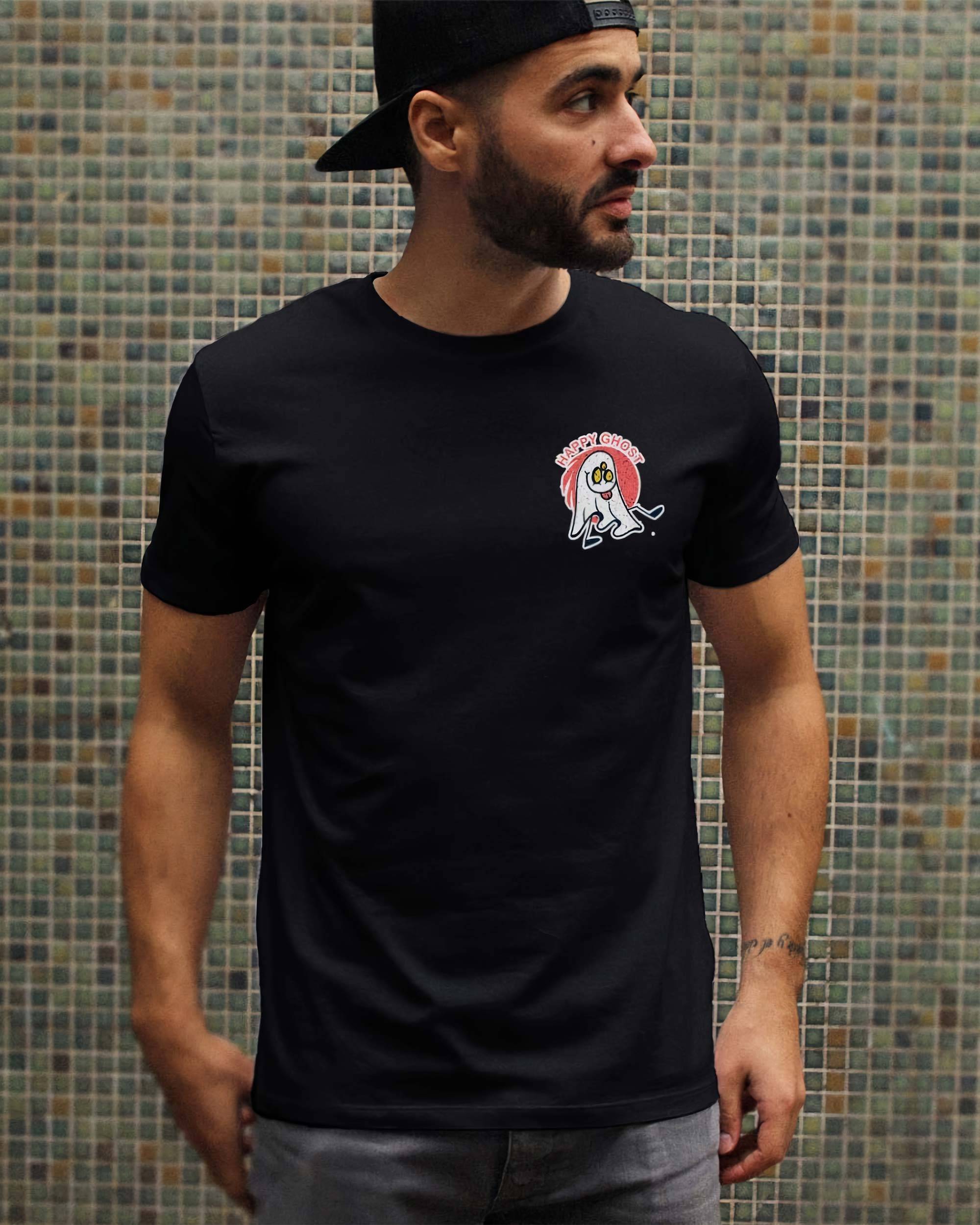 T-shirt Happy ghost de couleur Blanc