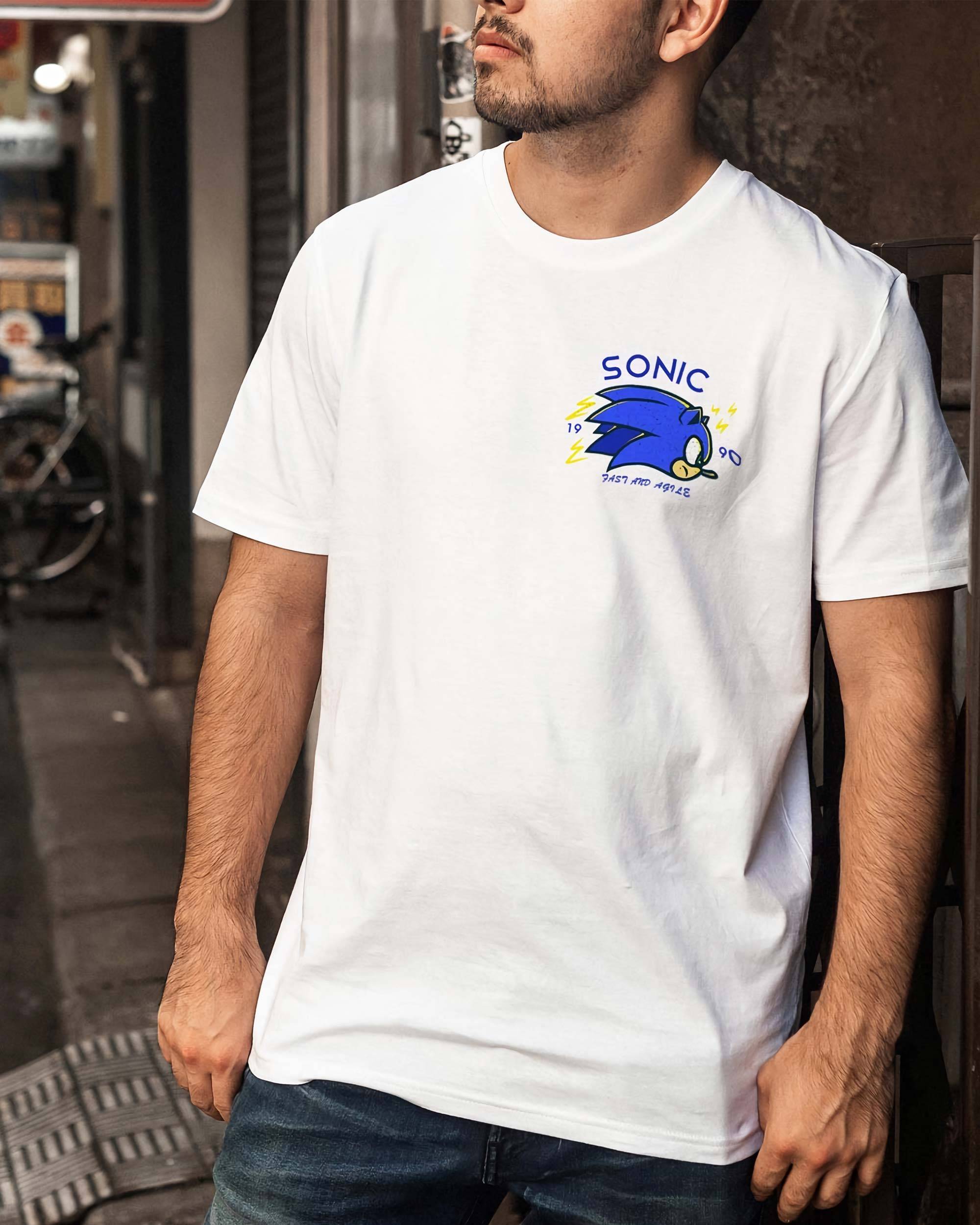 T-shirt Sonic fast and agile de couleur Blanc