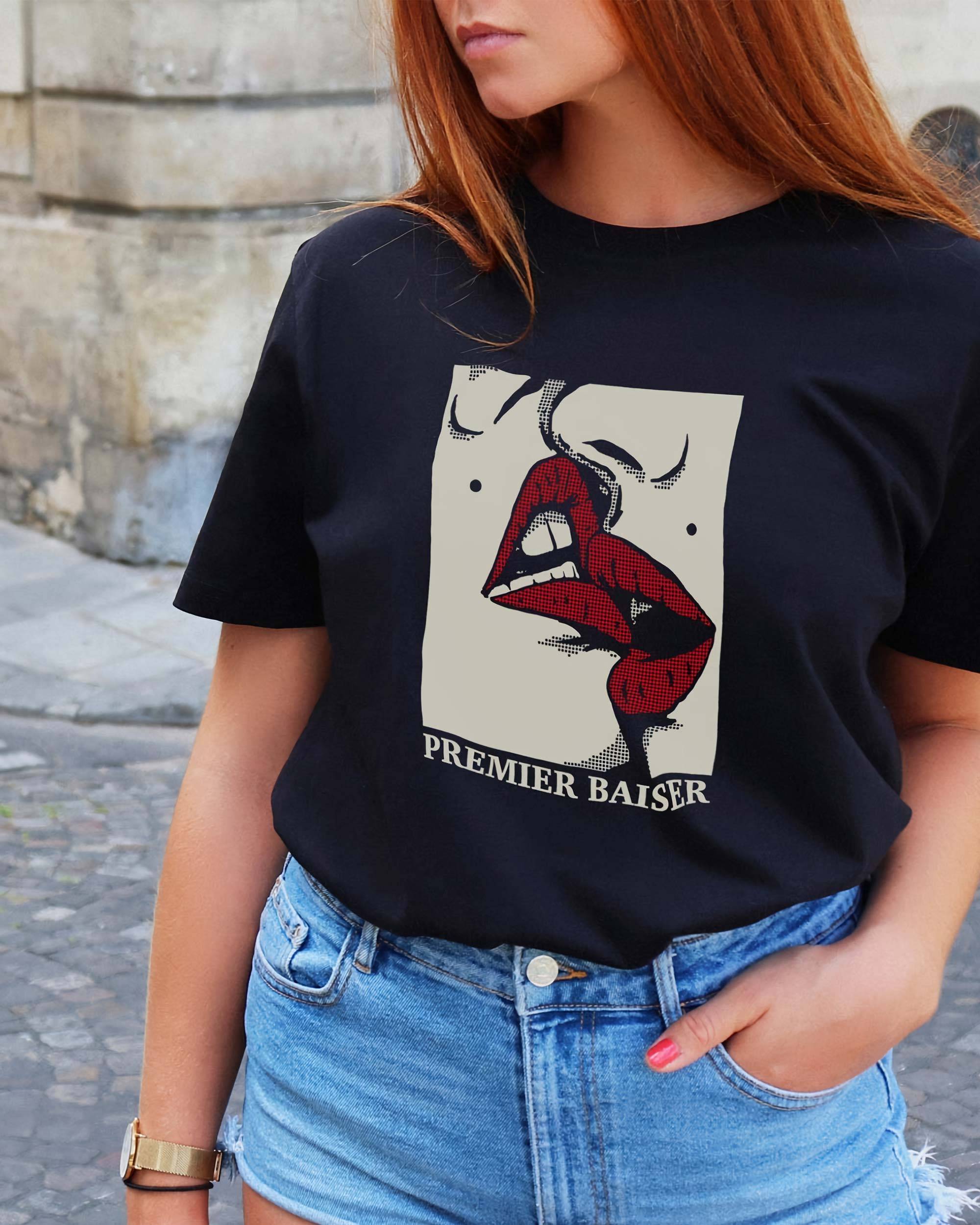 T-shirt Premier baiser de couleur Blanc
