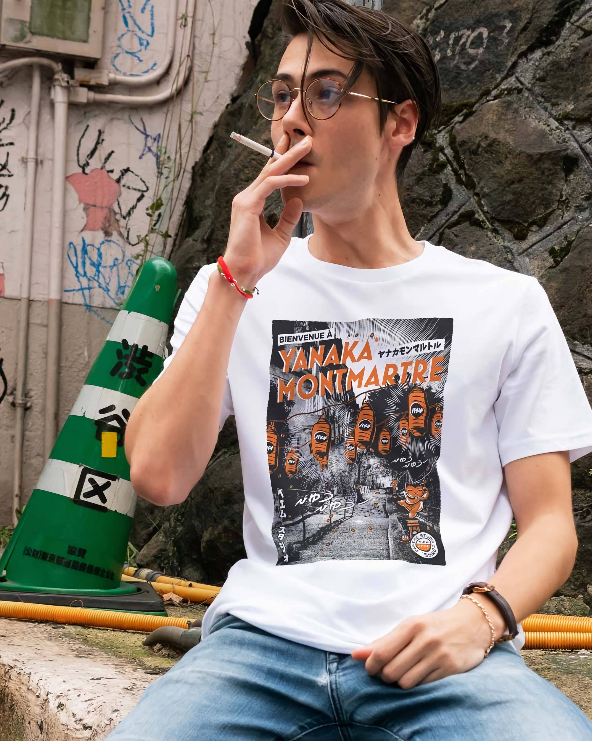 T-shirt Montmartre Yanaka de couleur Blanc
