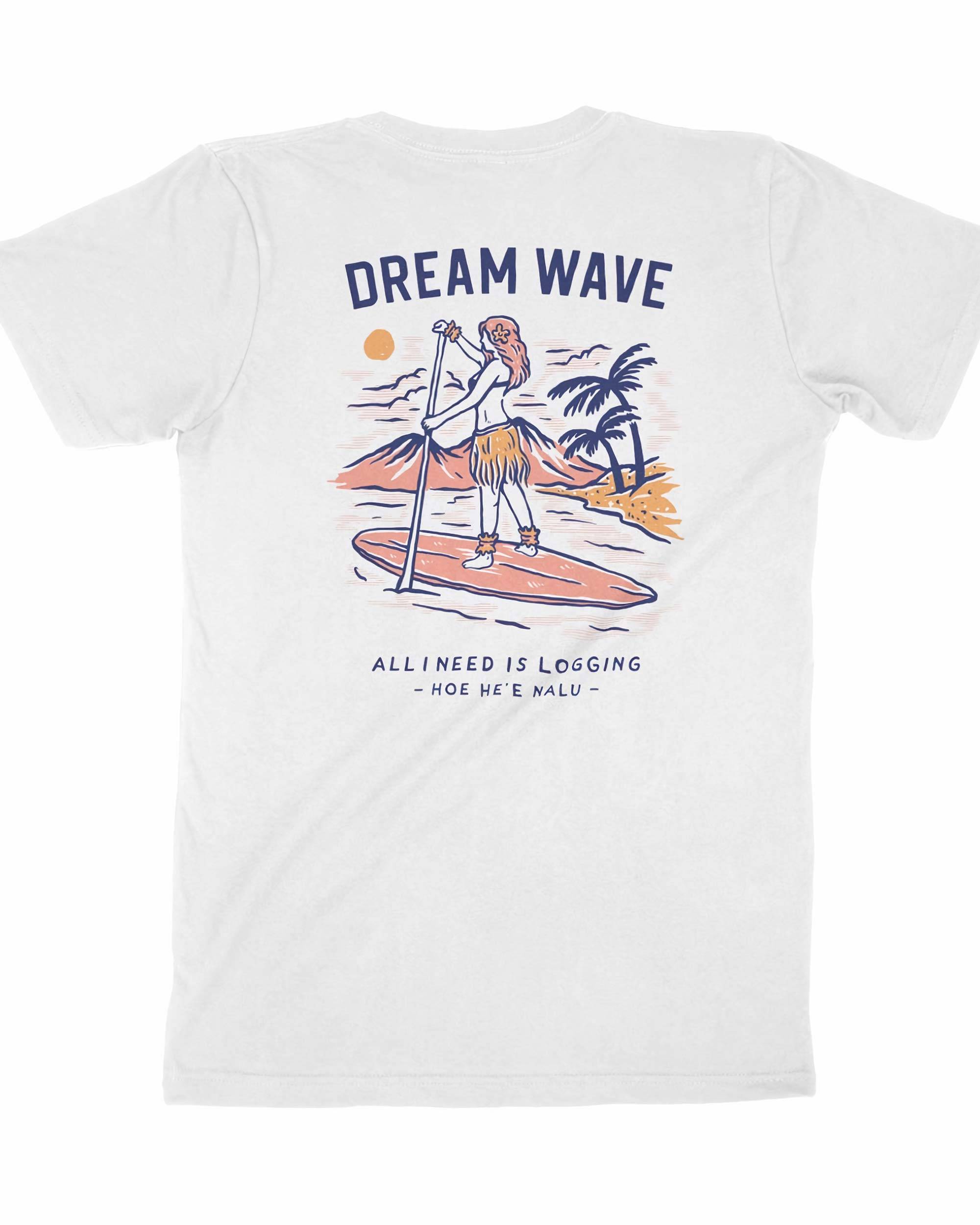 T-shirt Dream Wave de couleur Blanc