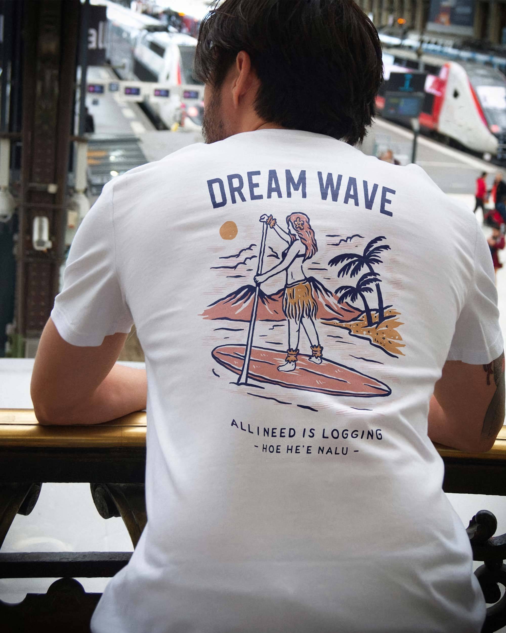 T-shirt Dream Wave de couleur Blanc