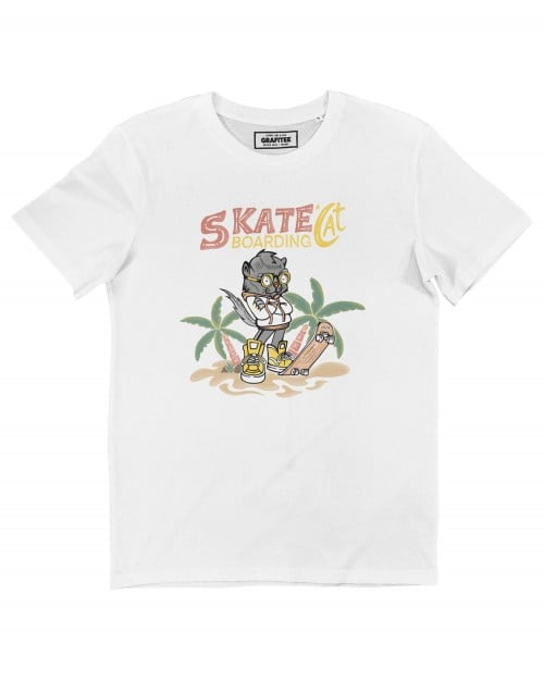 T-shirt Skateboarding Cat Grafitee