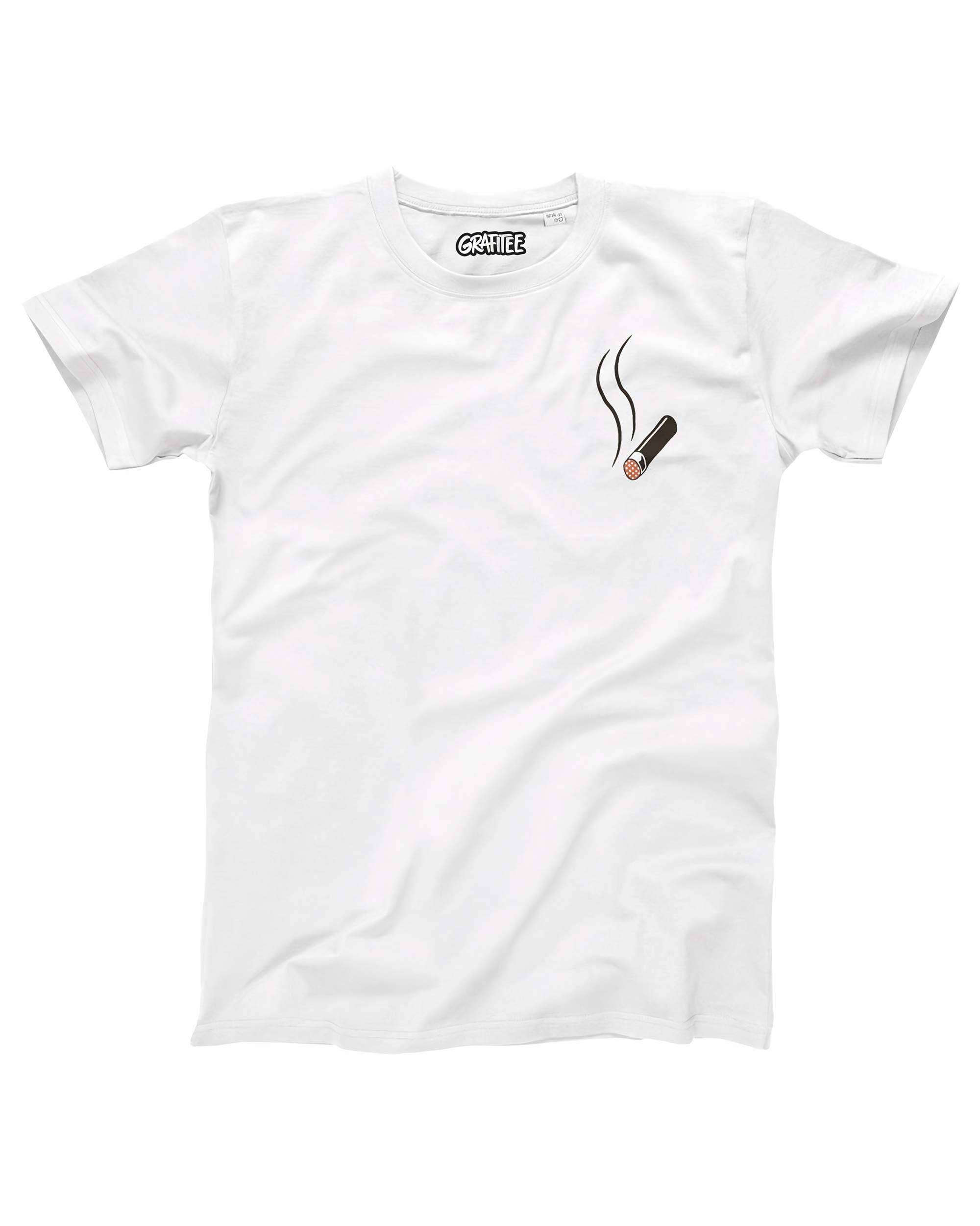 T-shirt Ashtray de couleur Blanc par Txipitxao