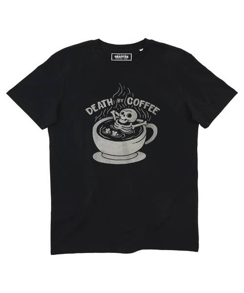 T-shirt Death by coffee Grafitee