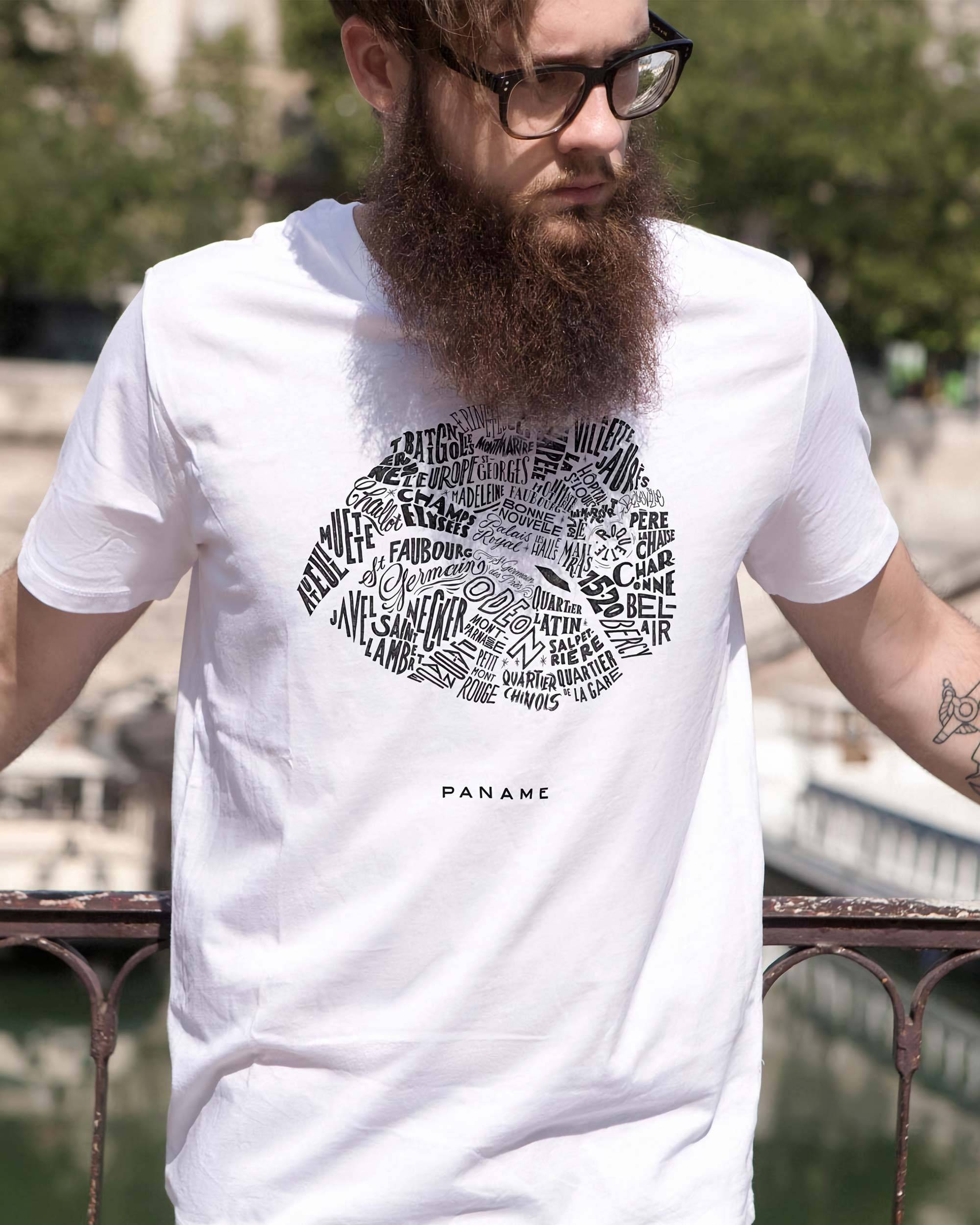 T-shirt Quartiers Paname de couleur Blanc par Bien Roulé