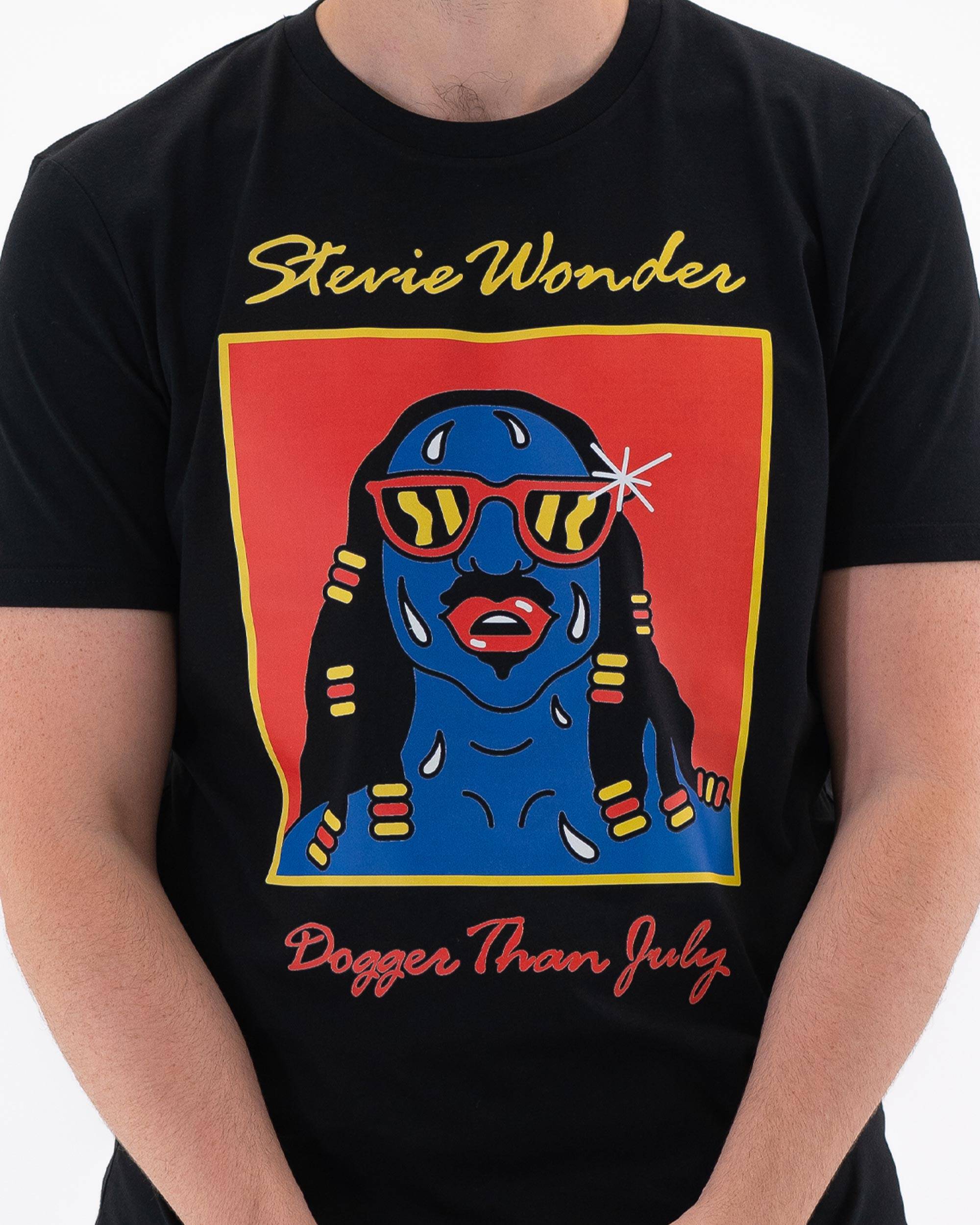 T-shirt Stevie Wonder de couleur Noir par Jeune Woof