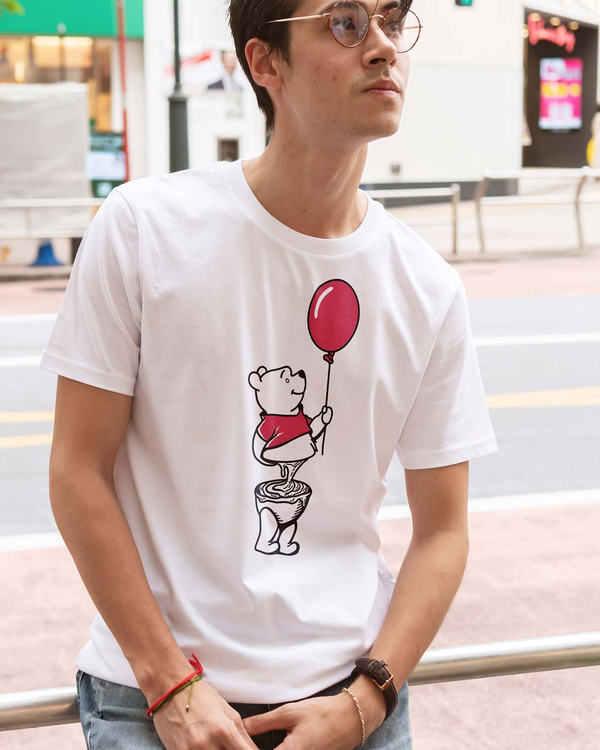 T-shirt Winnie l'ourson de couleur Blanc par Gogi