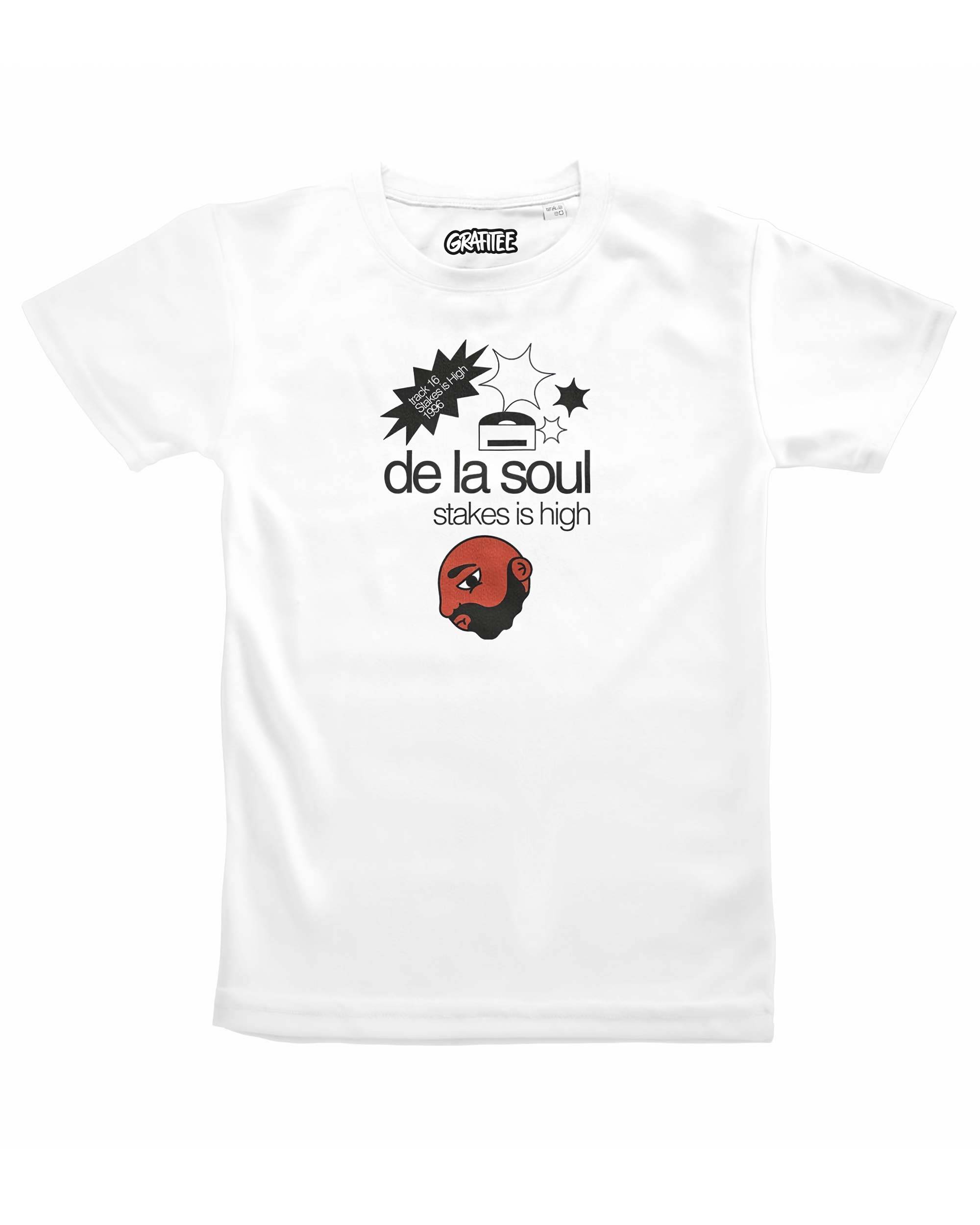 T-shirt De La Soul de couleur Blanc par Jeune Woof