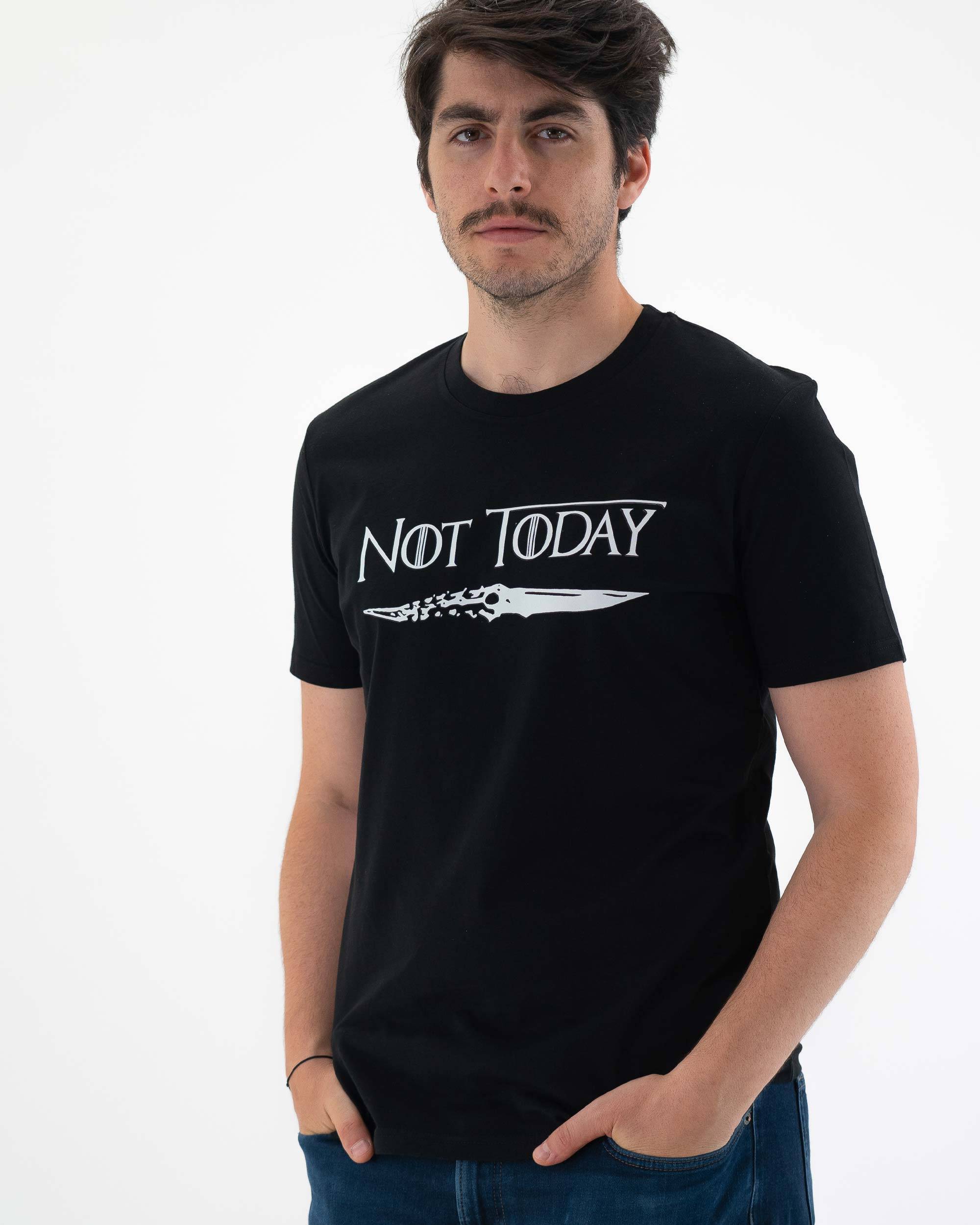 T-shirt Not Today de couleur Noir