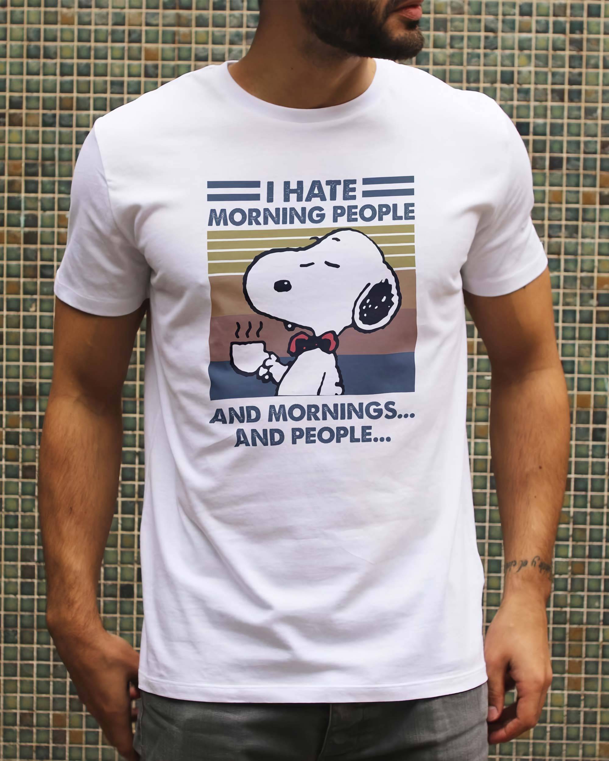 T-shirt Morning People de couleur Blanc