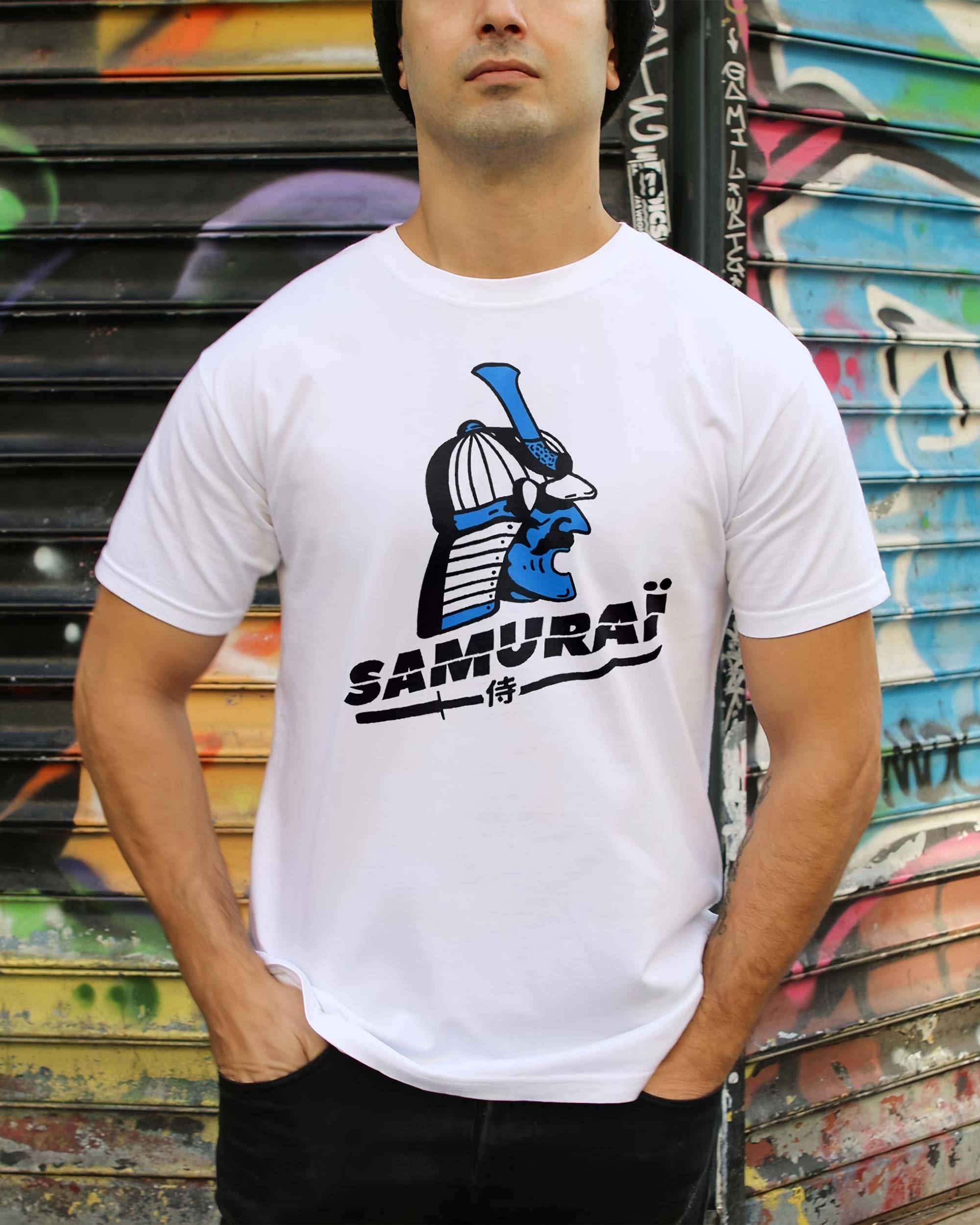 T-shirt Samouraï de couleur Blanc par The Beart Studio