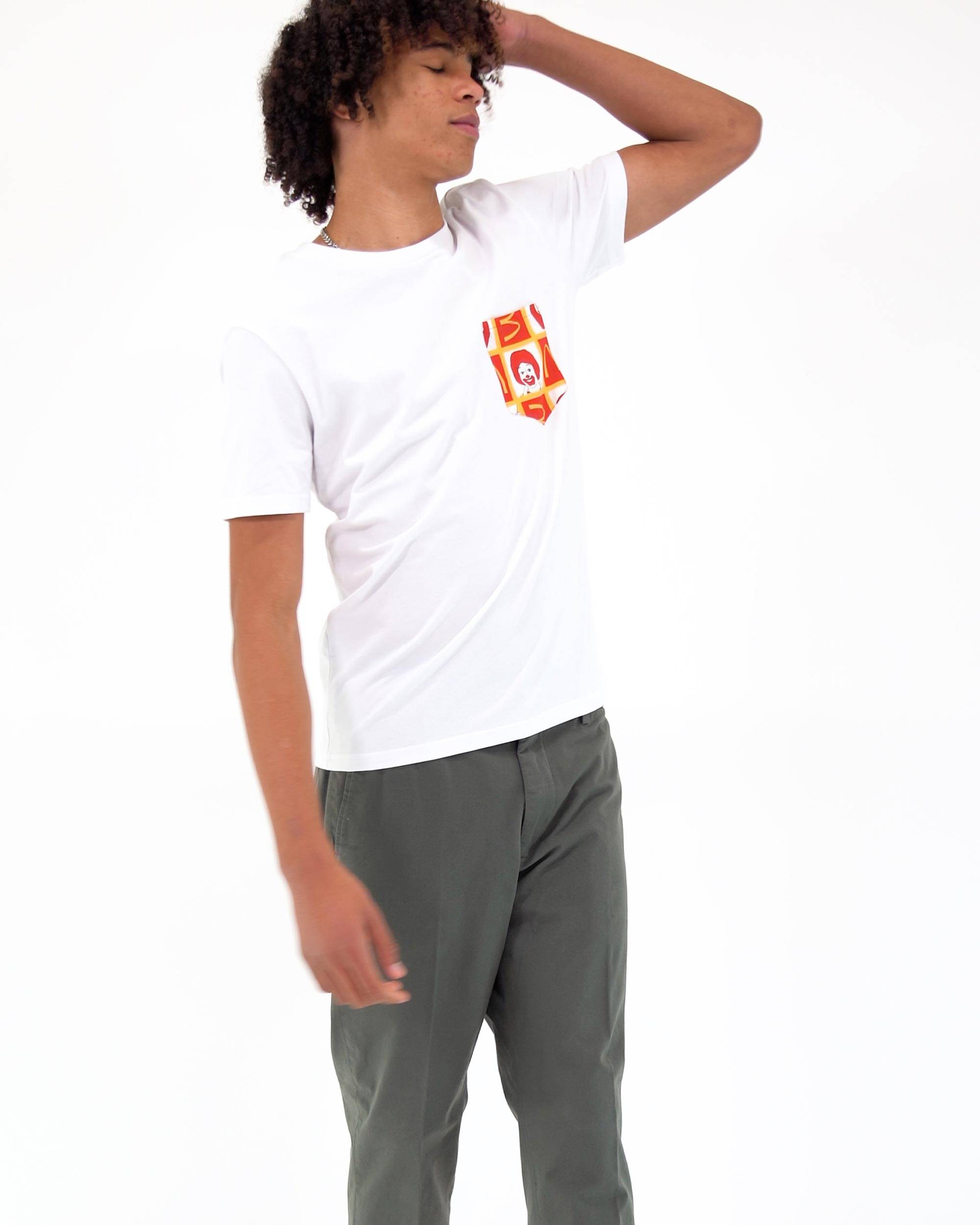 T-shirt Ronald McDonald de couleur Blanc