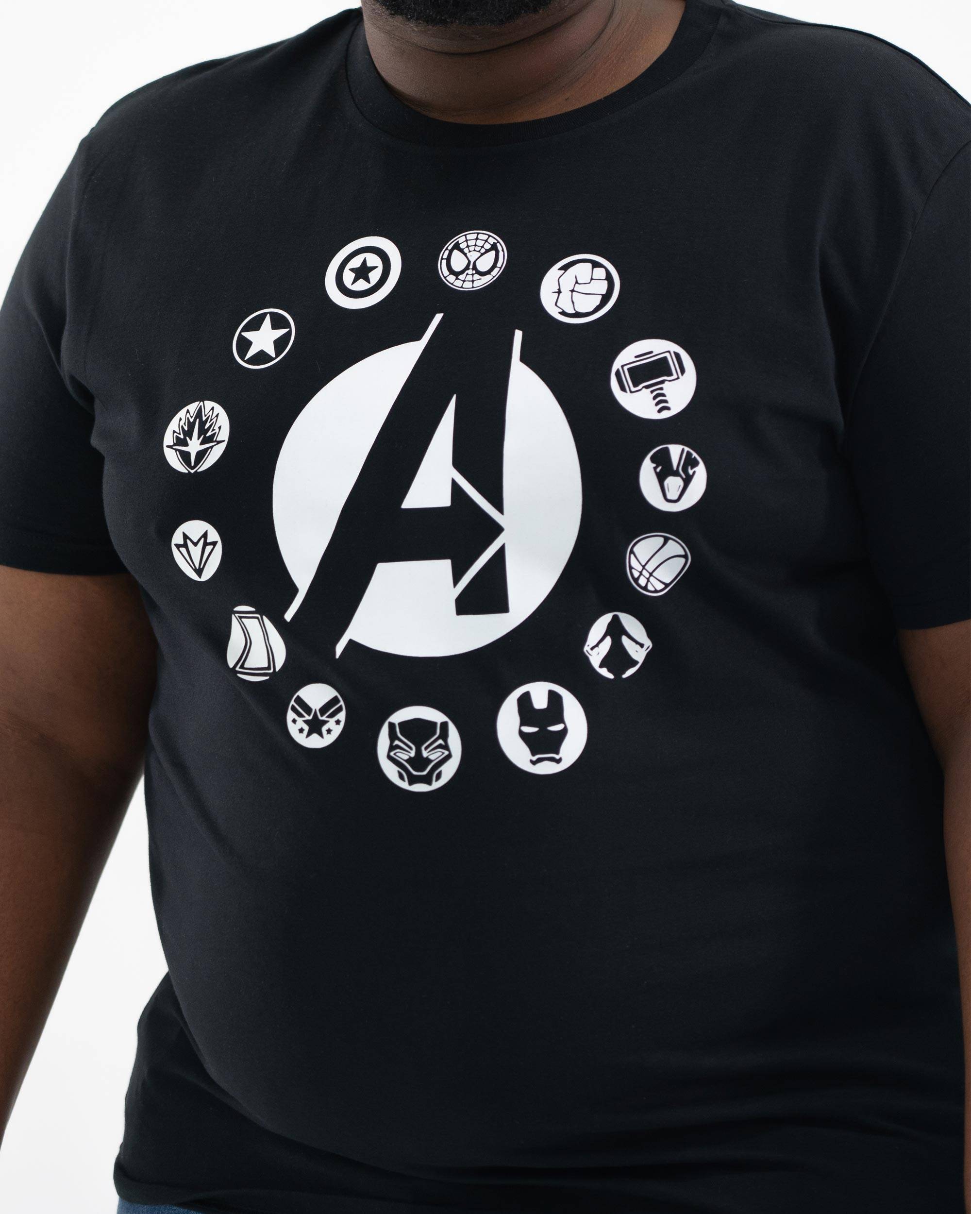 T-shirt Avengers United de couleur Noir