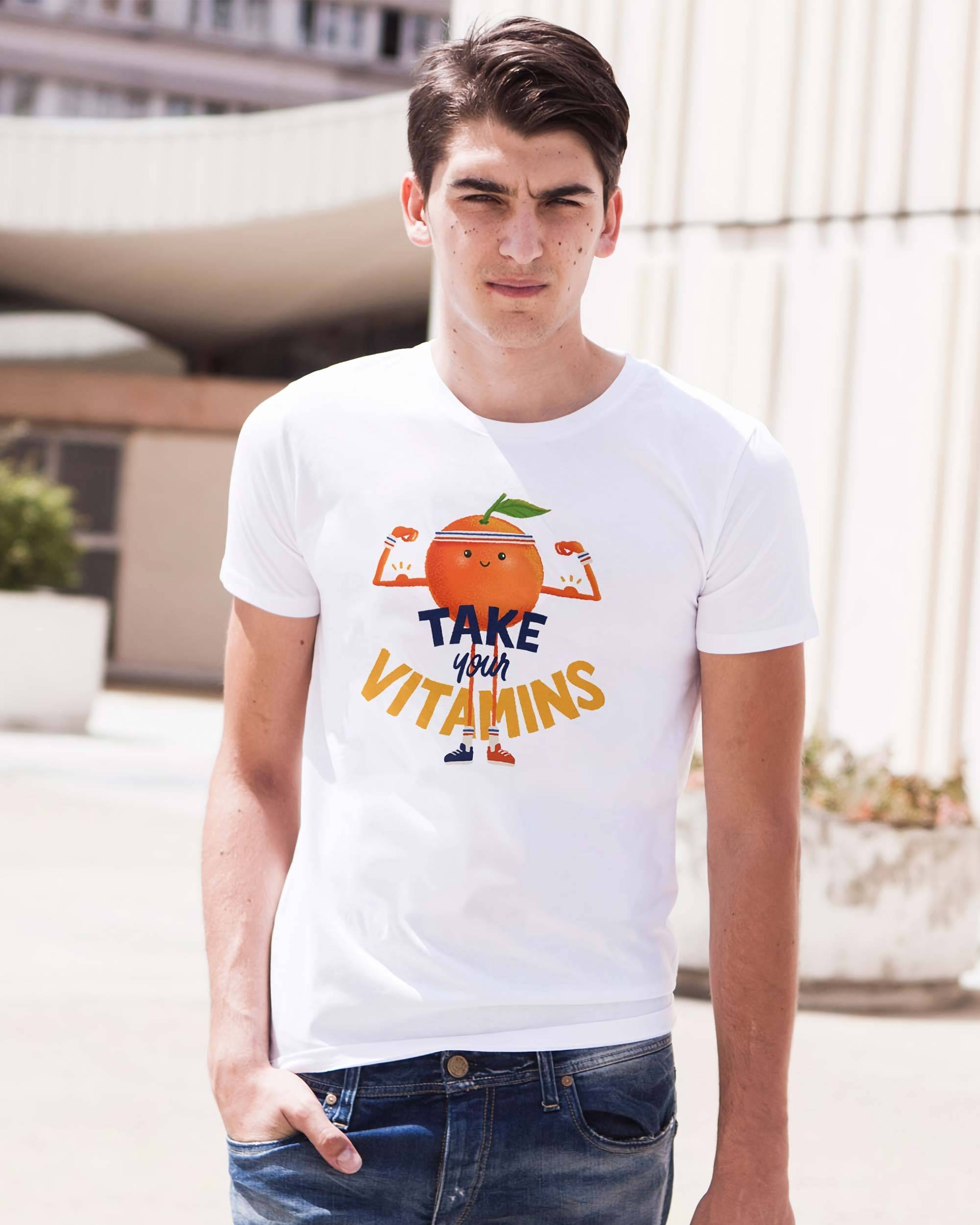 T-shirt Vitamines de couleur Blanc par Hello It's Nacho