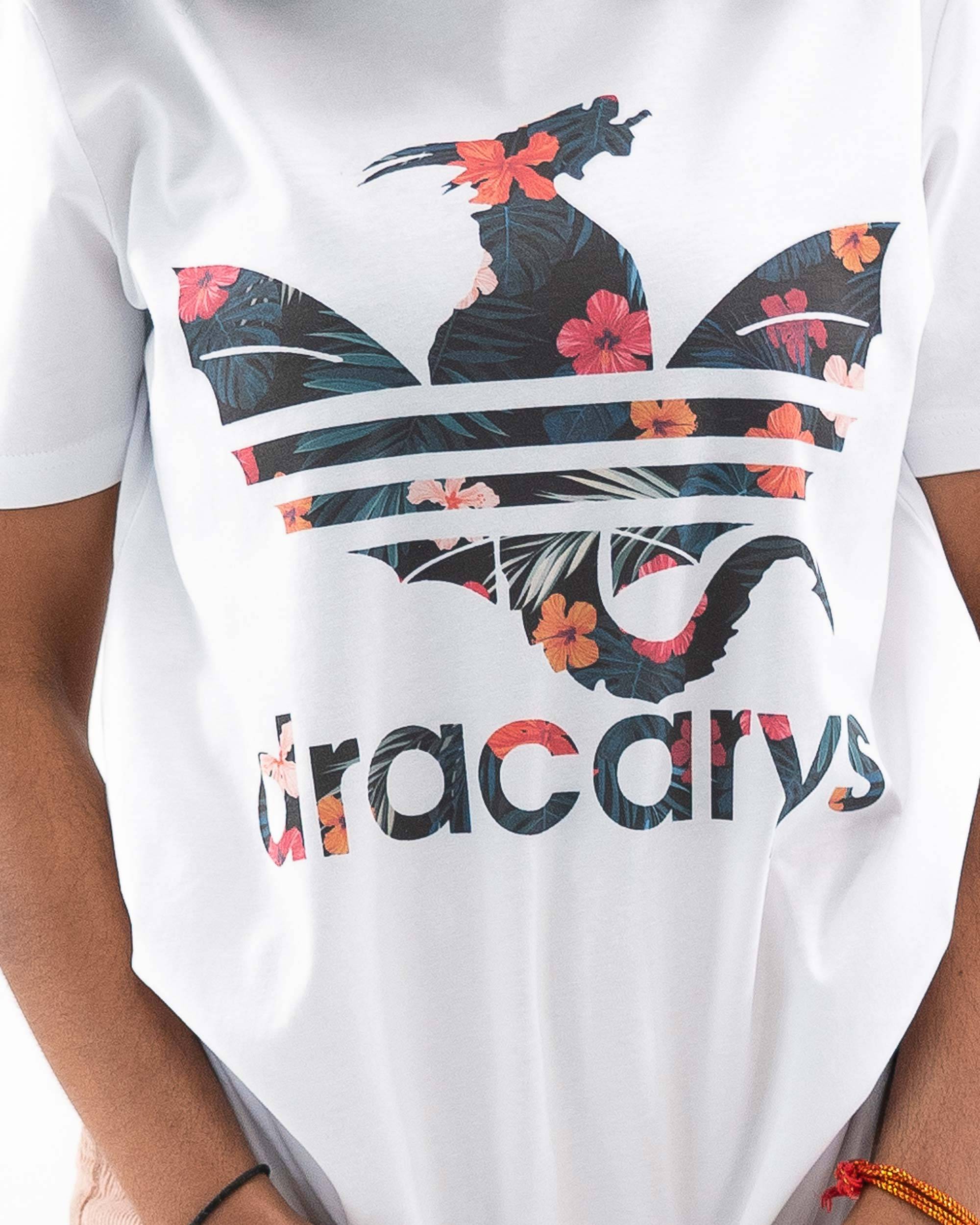 T-shirt Dracarys de couleur Blanc