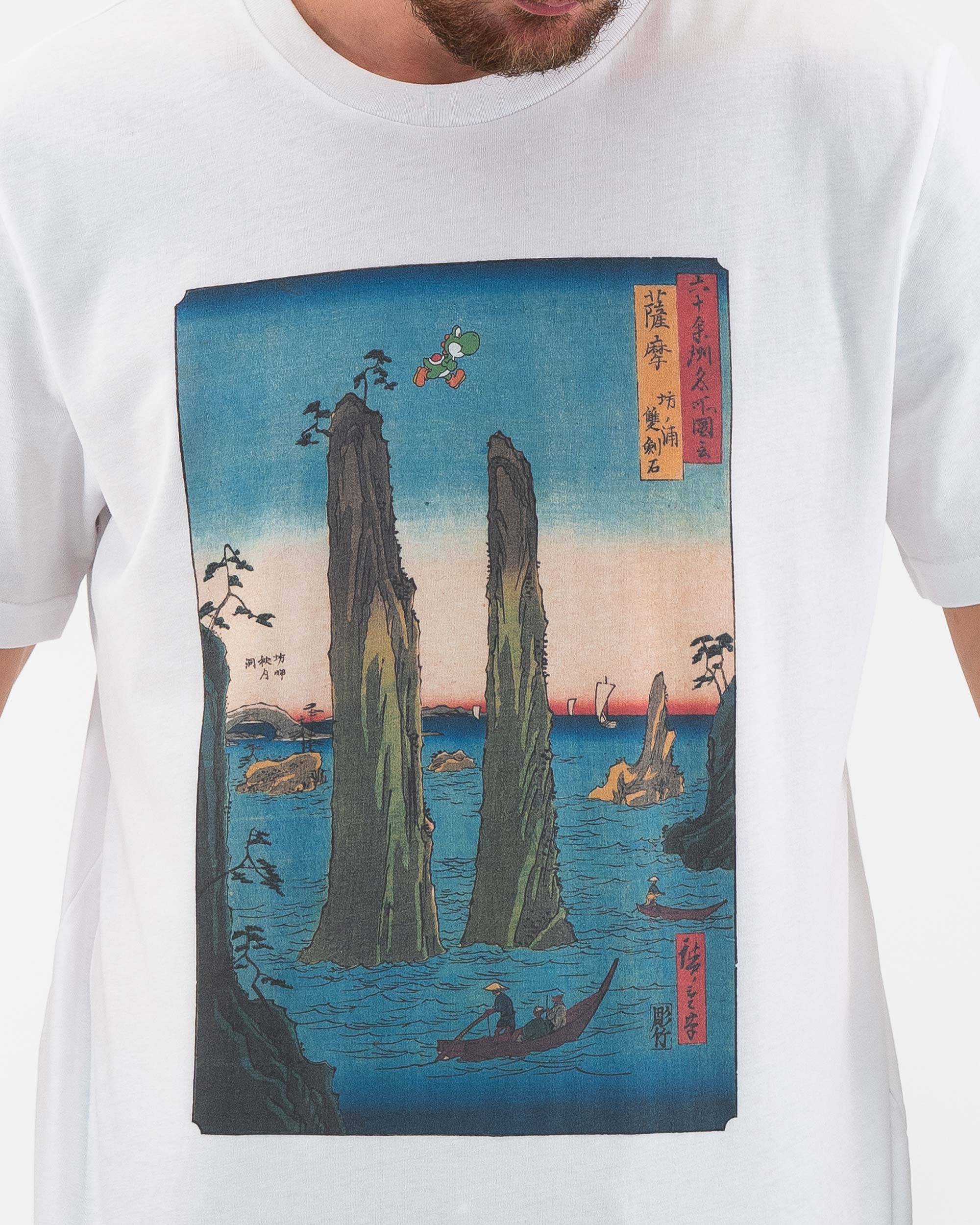 T-shirt Floating Dino de couleur Blanc par Ads Libitum