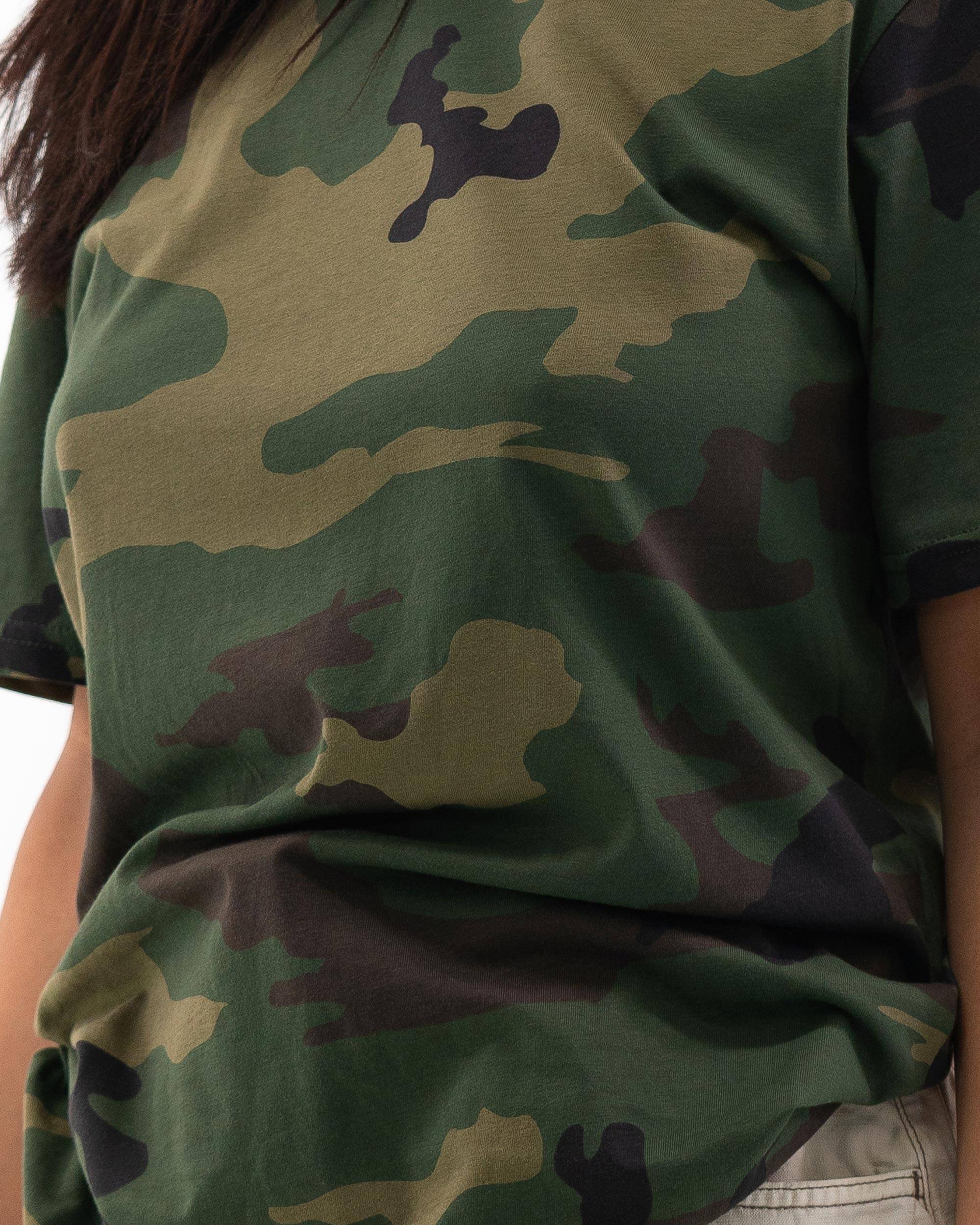 T-shirt Camouflage de couleur Kaki