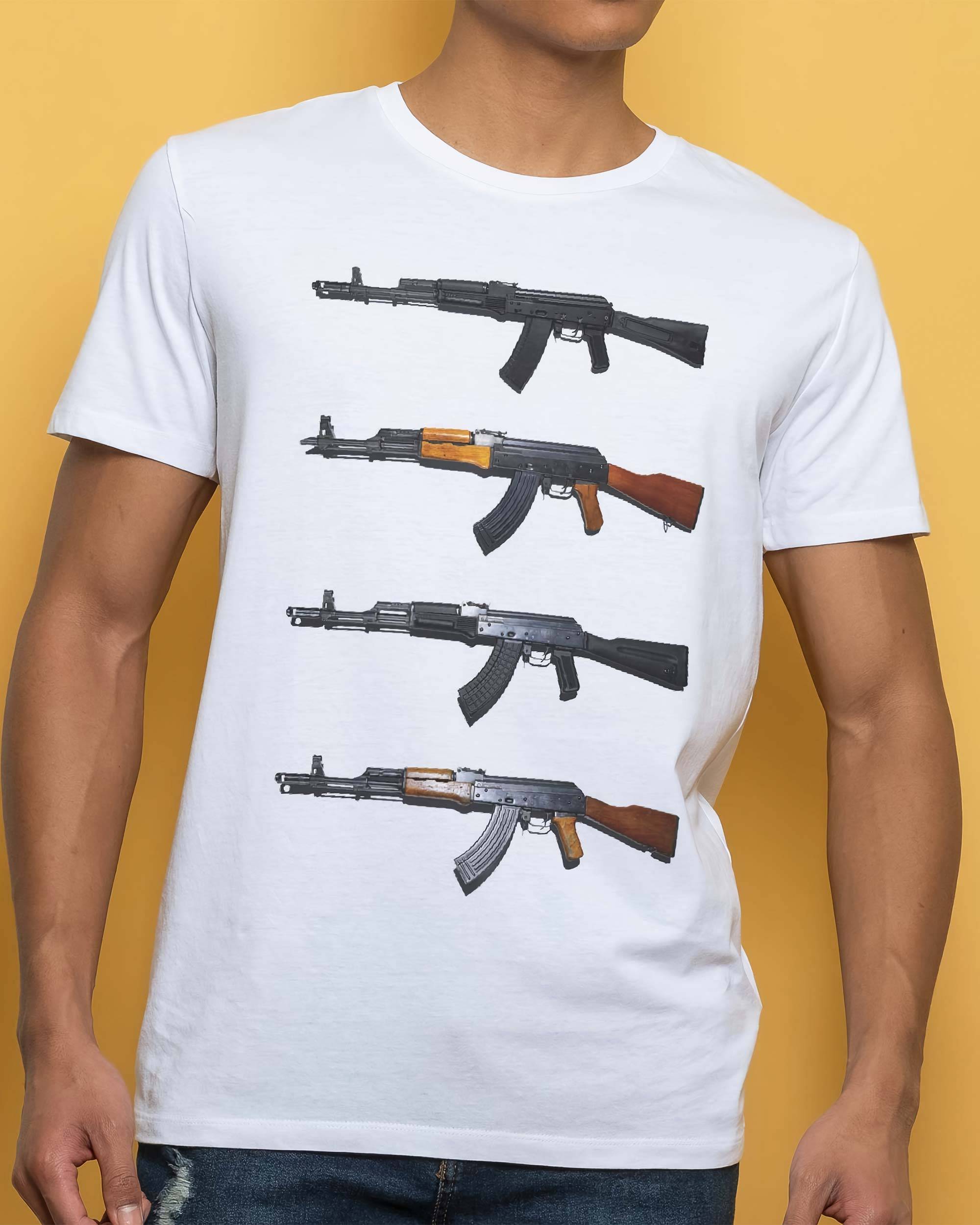 T-shirt AK-47 de couleur Blanc