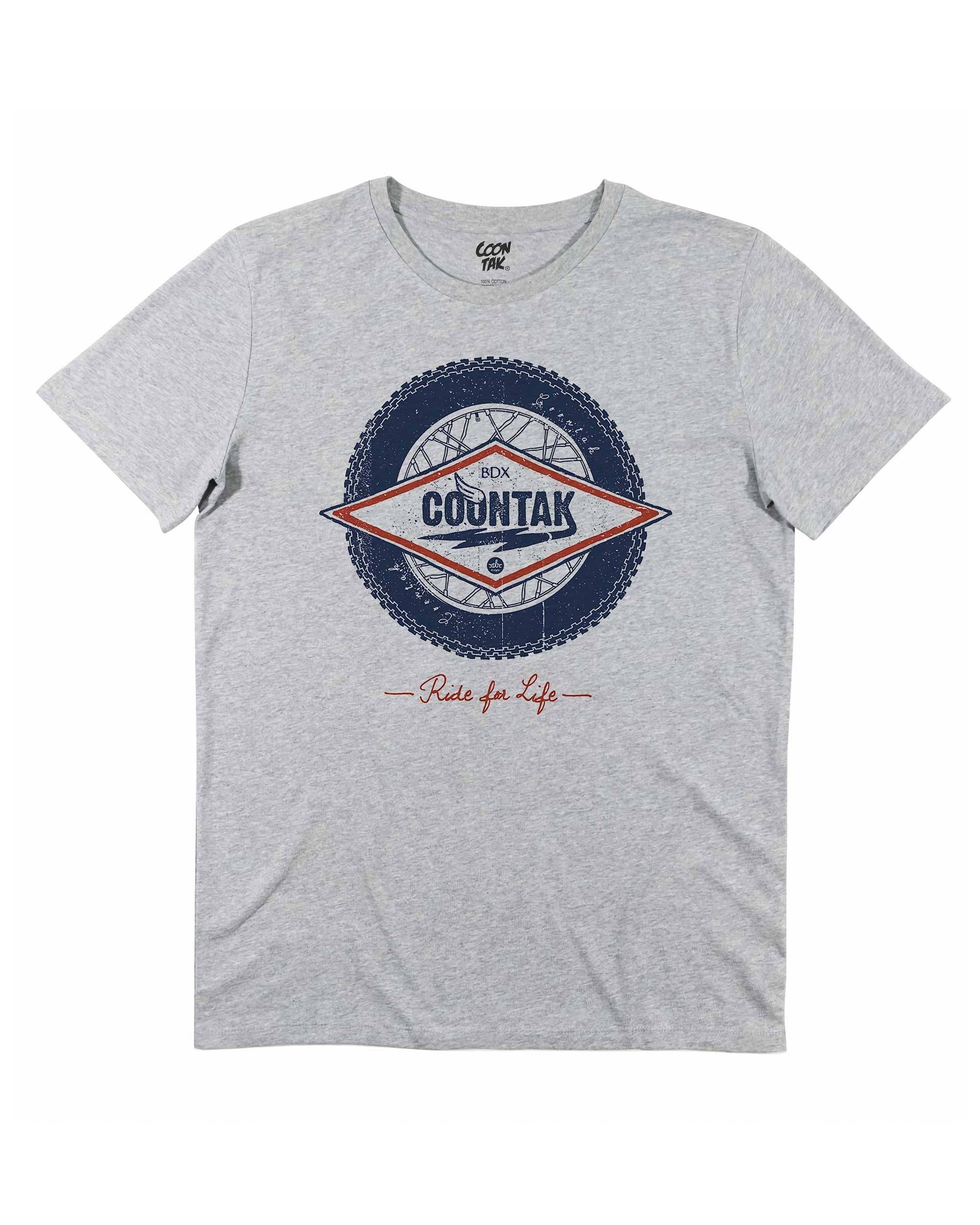 T-shirt Wheel de couleur Blanc par Coontak