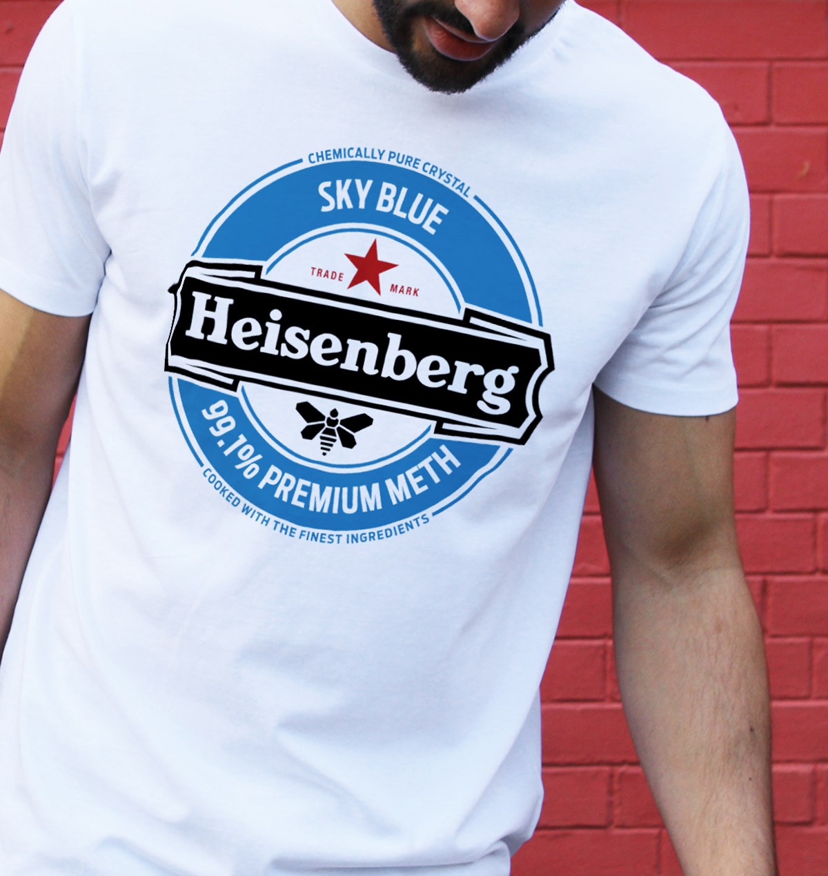 T-shirt Heisenberg Premium Meth de couleur Blanc