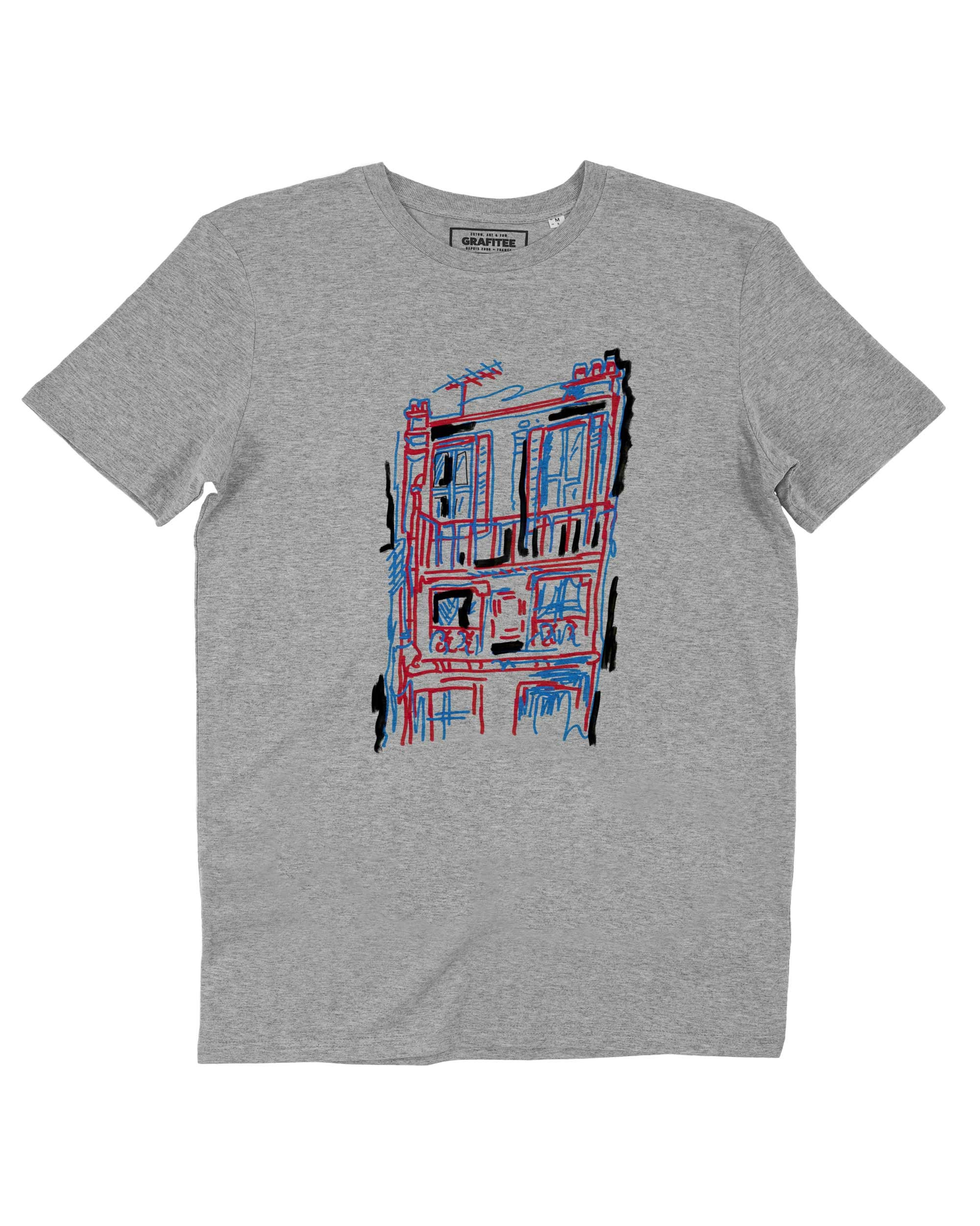 T-shirt Immeuble de couleur Blanc par Hexagone