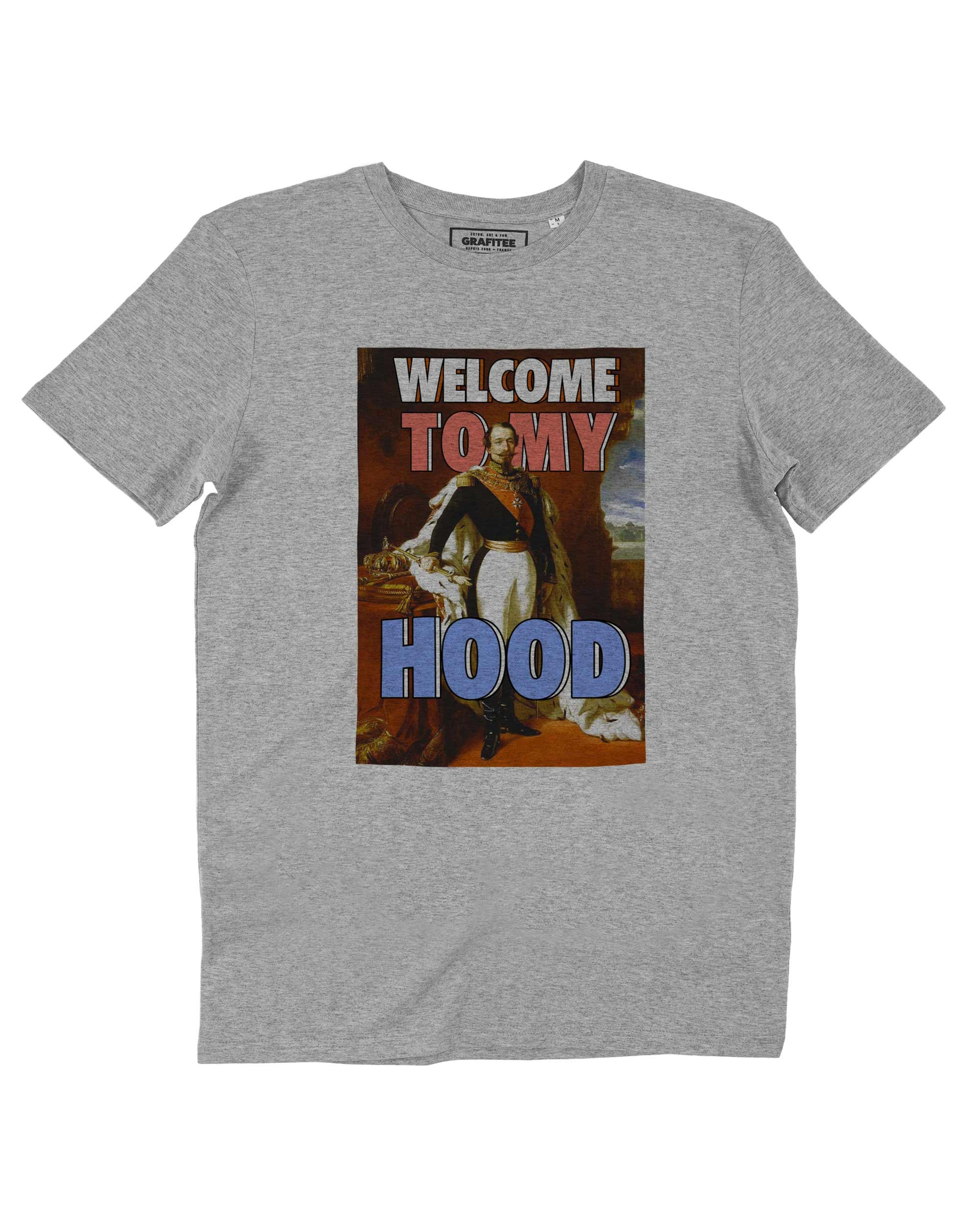 T-shirt Welcome to my Hood de couleur Blanc par Catchy