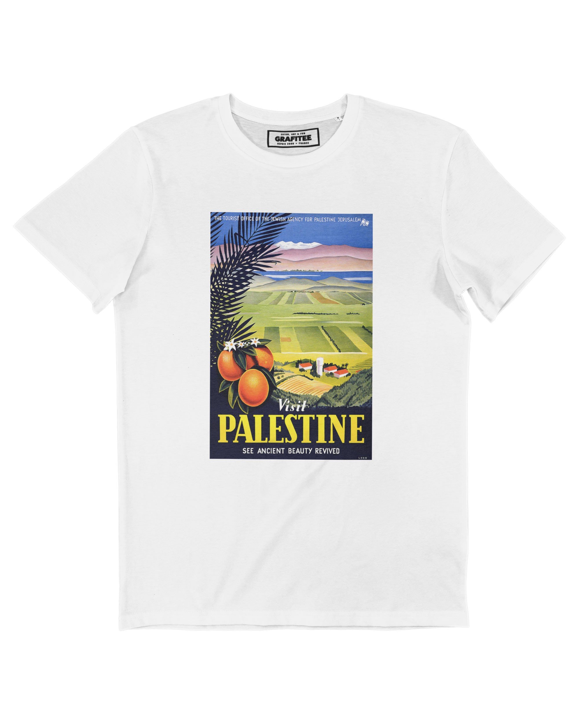 T-shirt Palestine Oranger Grafitee