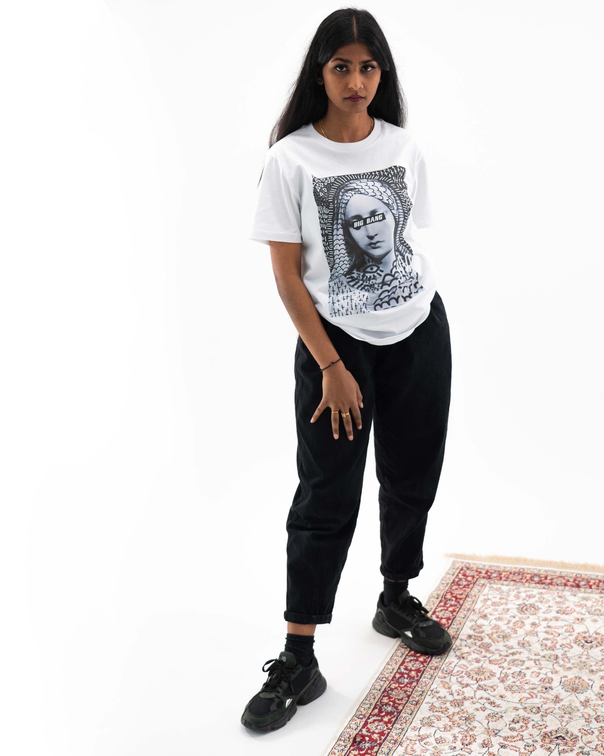 T-shirt Big Bang de couleur Blanc par Hexagone