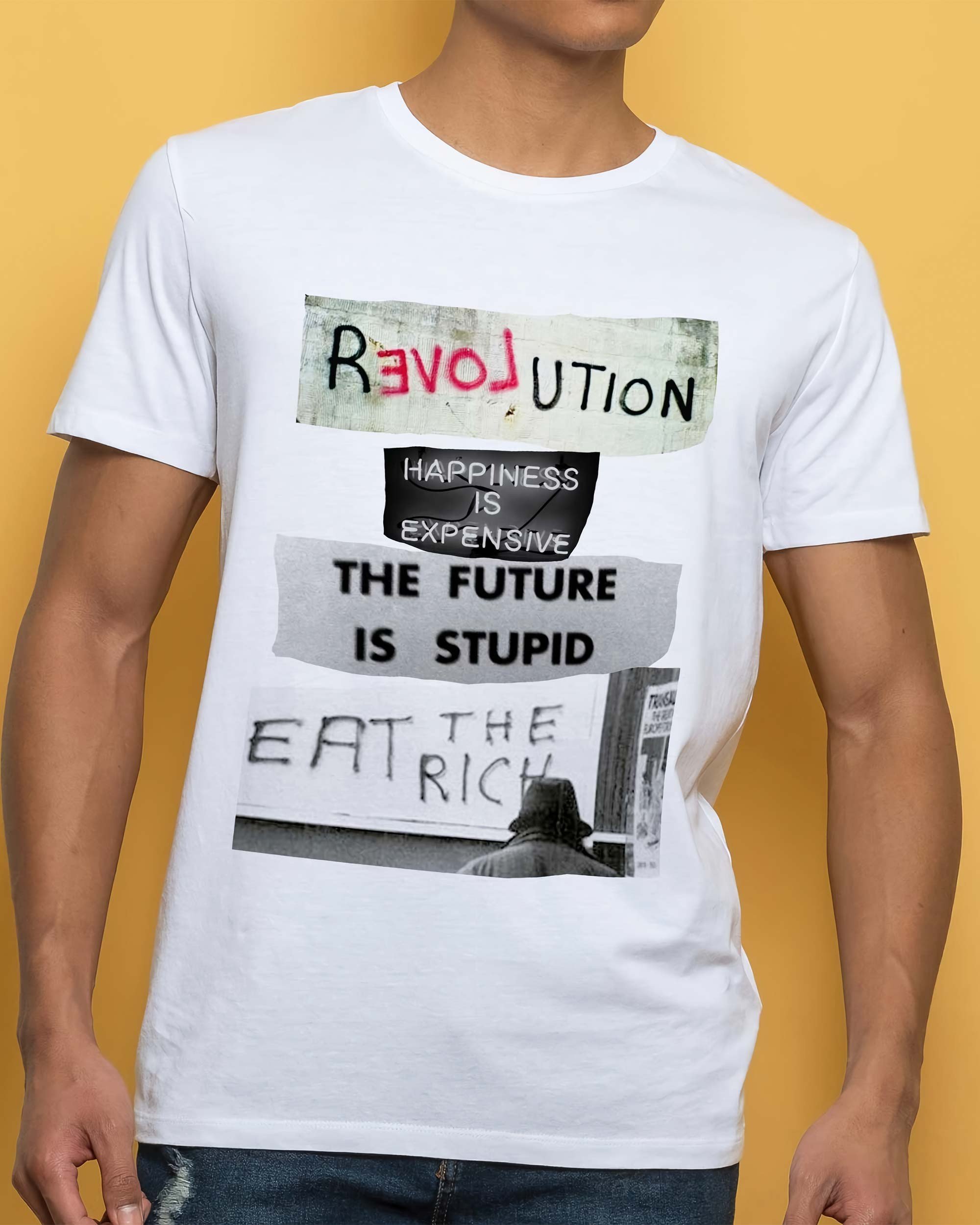 T-shirt Révolution de couleur Blanc par Hexagone